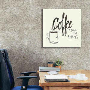'Coffee Sayings V' by Chris Paschke, Giclee Canvas Wall Art,26 x 26