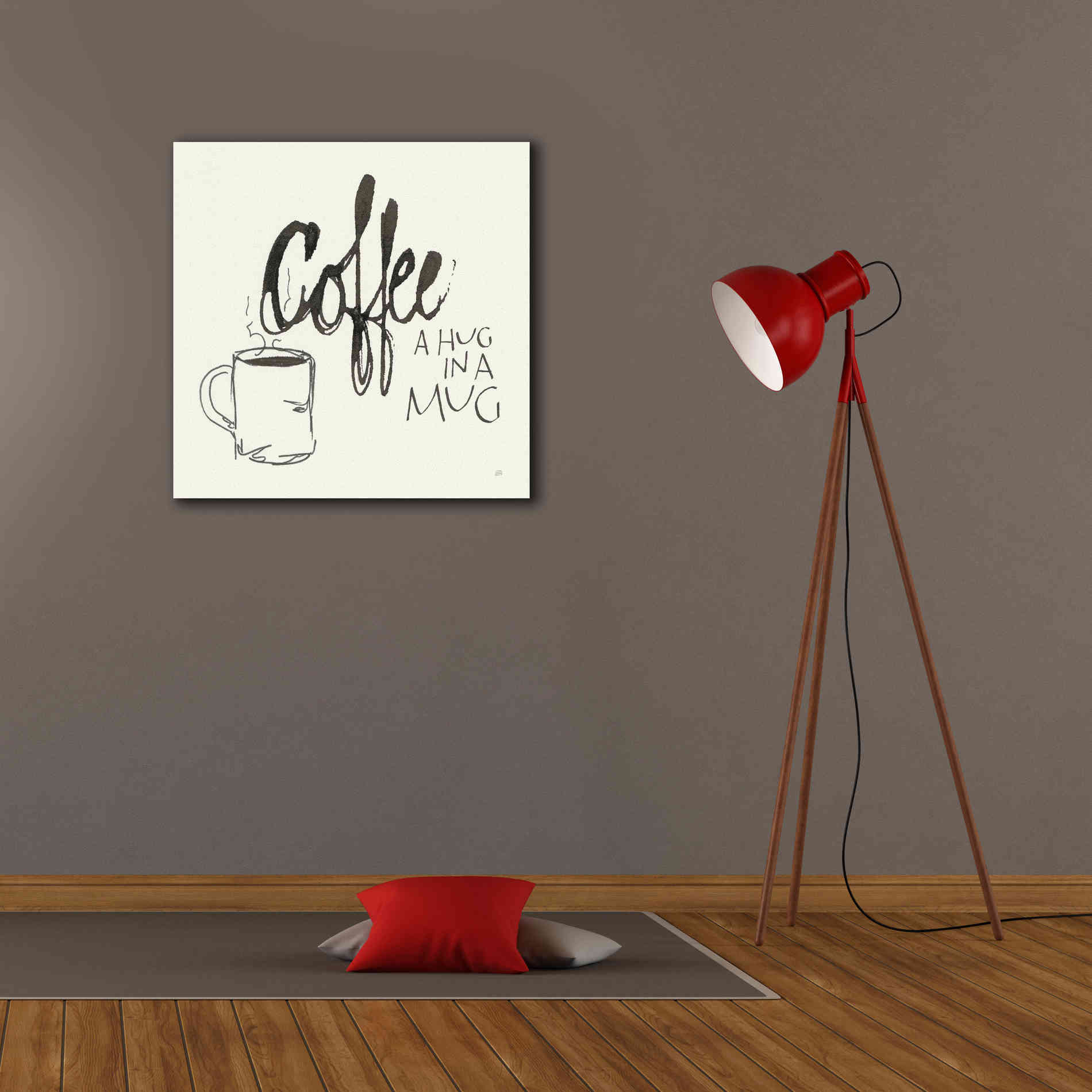 'Coffee Sayings V' by Chris Paschke, Giclee Canvas Wall Art,26 x 26