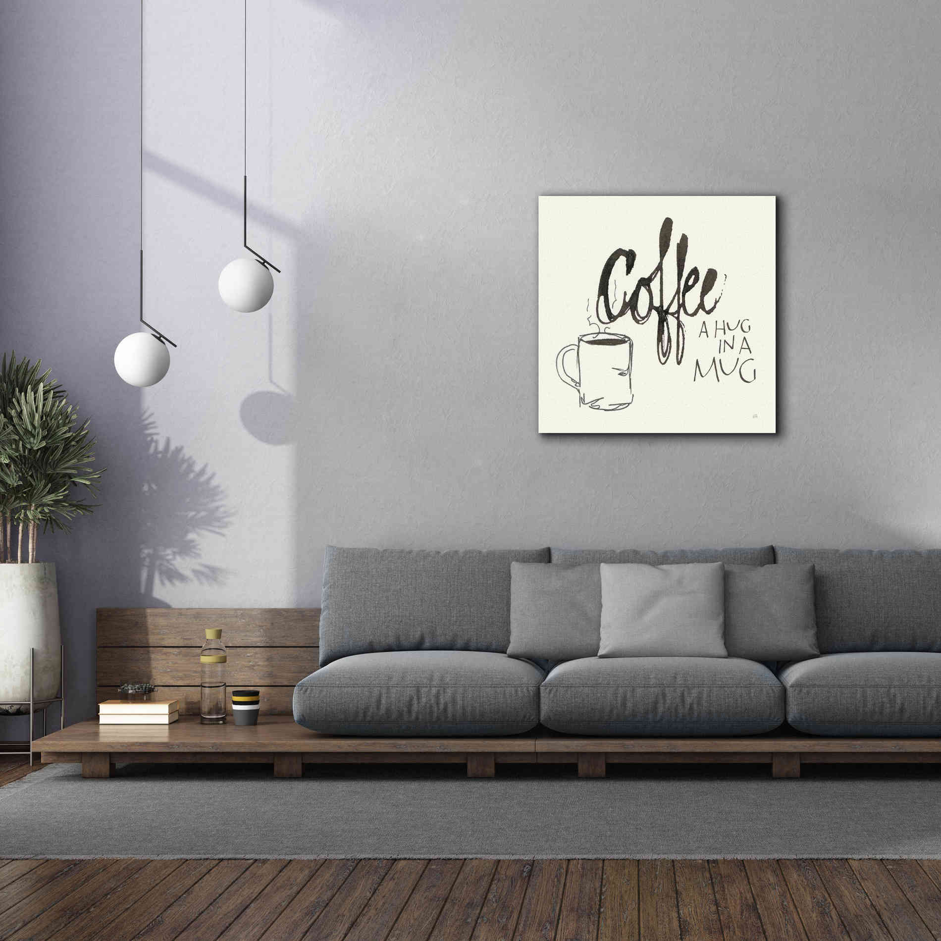 'Coffee Sayings V' by Chris Paschke, Giclee Canvas Wall Art,37 x 37