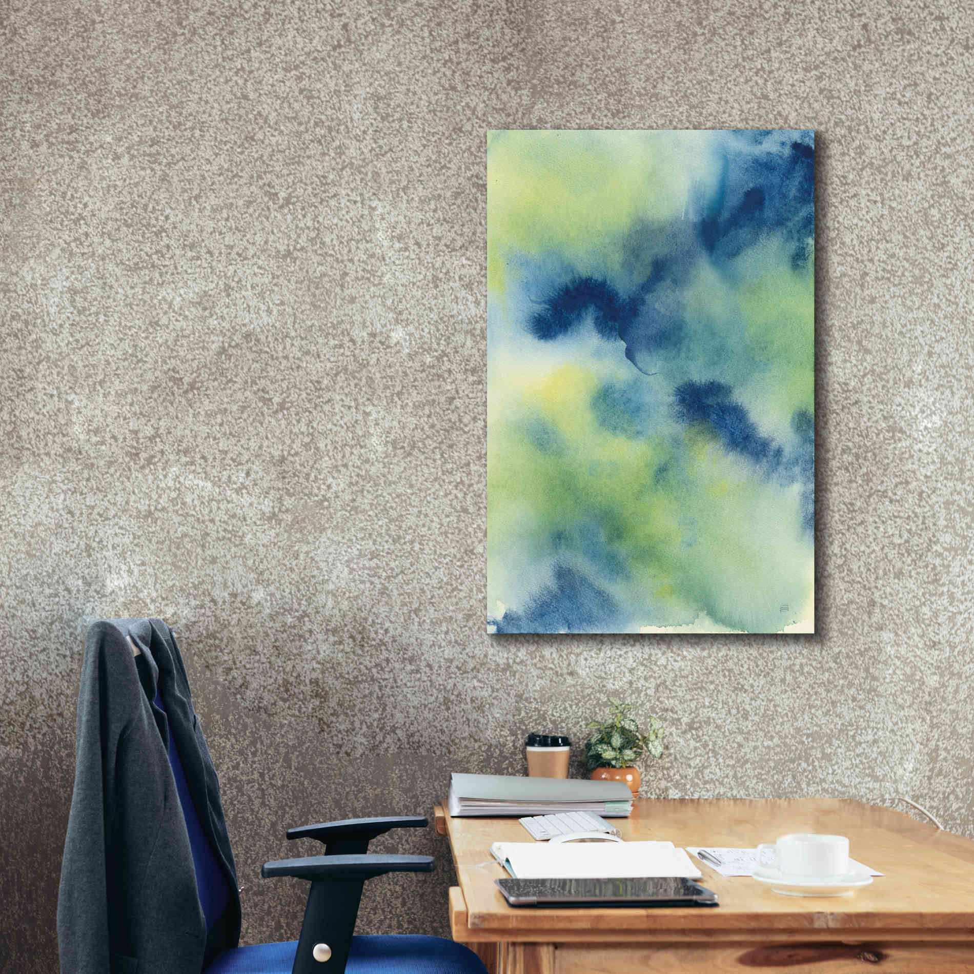 'Indigo Flow I' by Chris Paschke, Giclee Canvas Wall Art,26 x 40