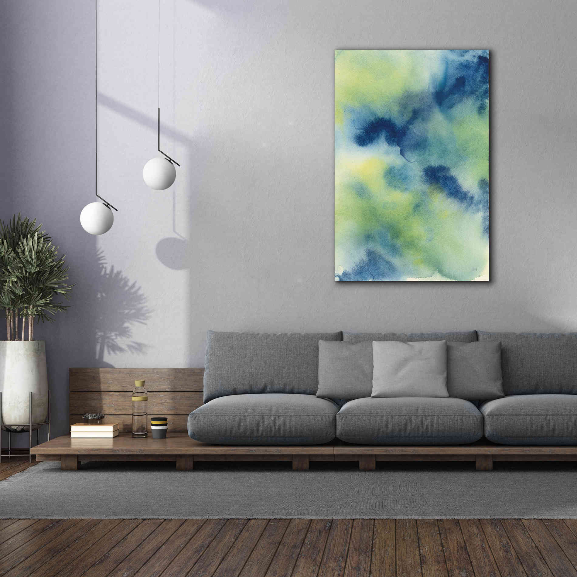 'Indigo Flow I' by Chris Paschke, Giclee Canvas Wall Art,40 x 60