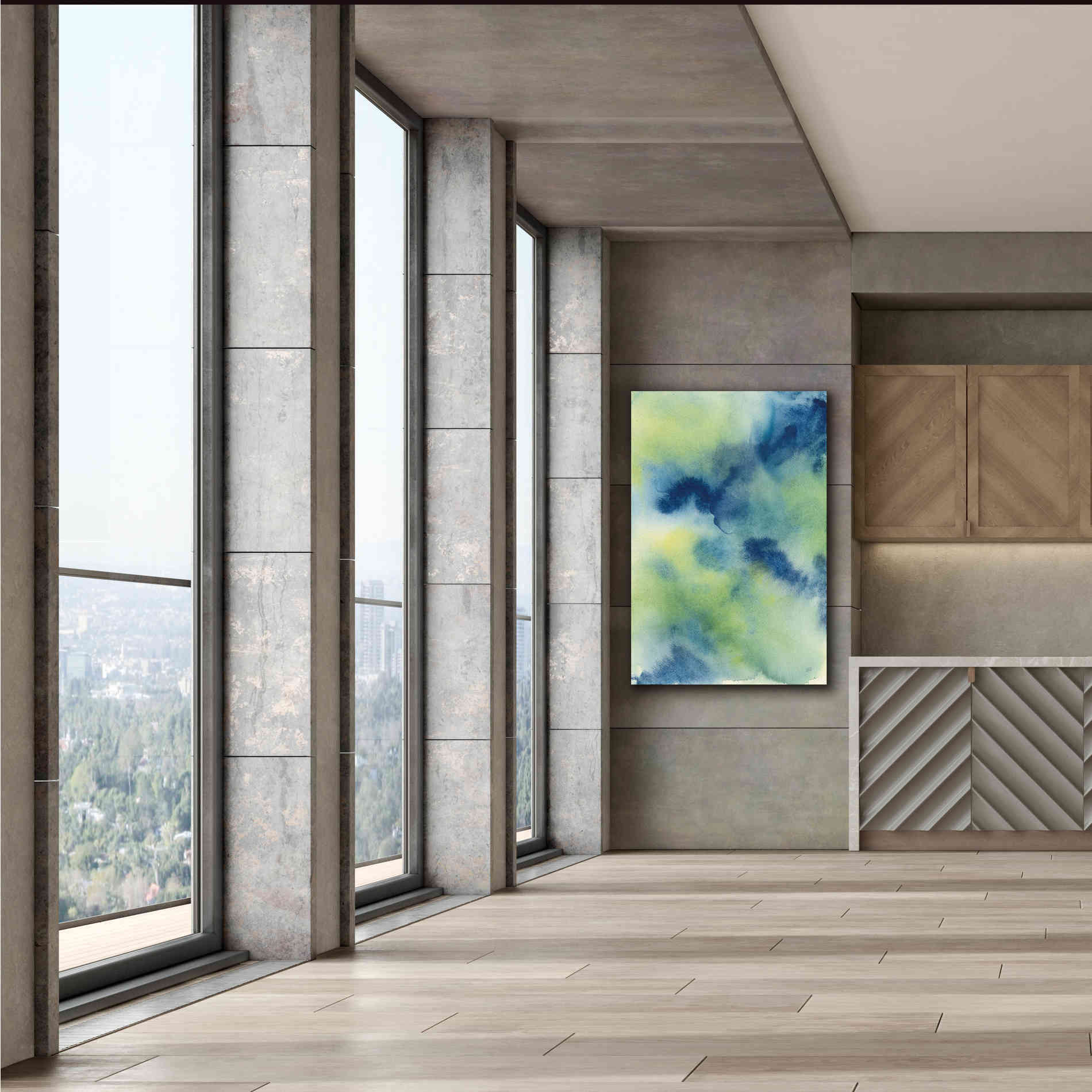'Indigo Flow I' by Chris Paschke, Giclee Canvas Wall Art,40 x 60