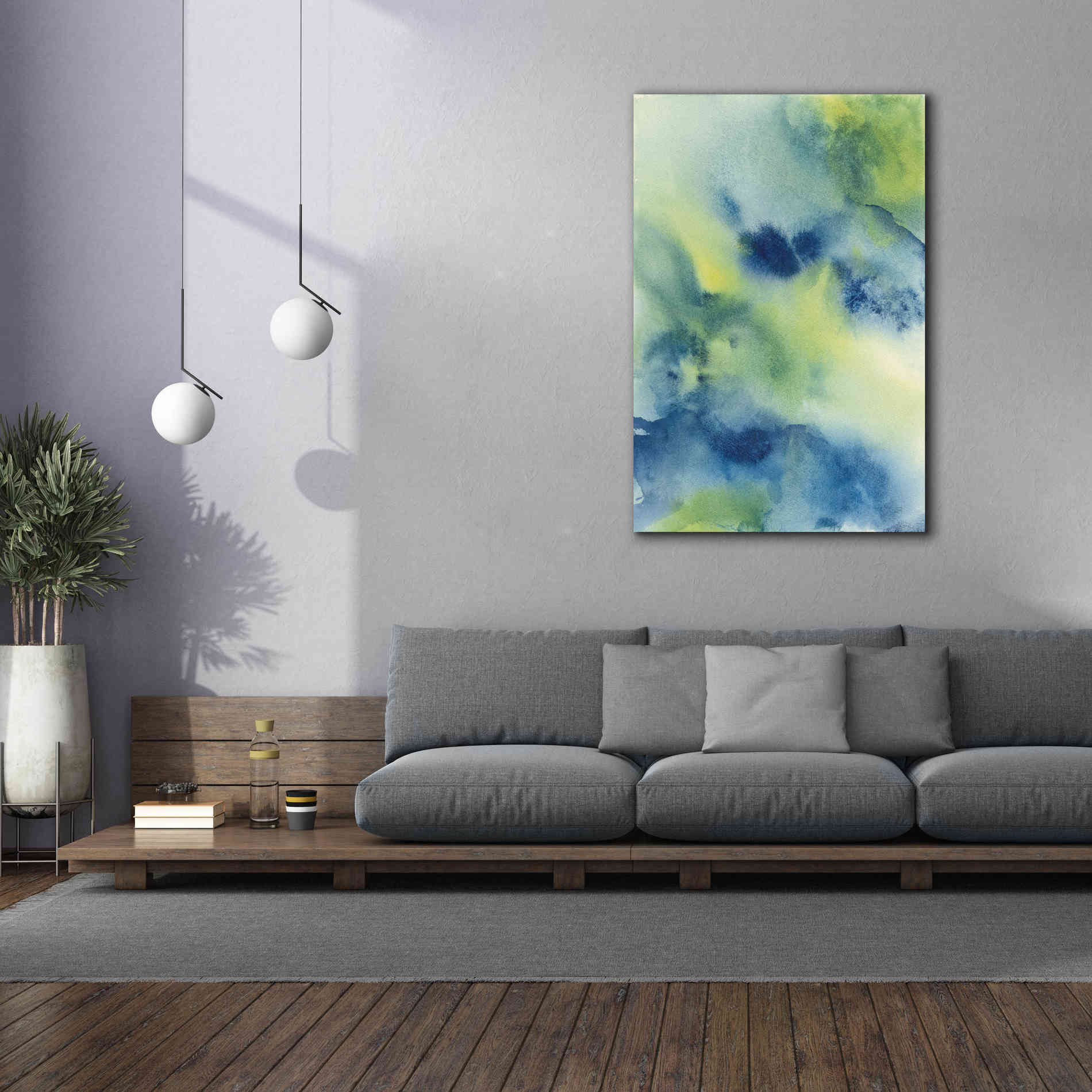 'Indigo Flow II' by Chris Paschke, Giclee Canvas Wall Art,40 x 60