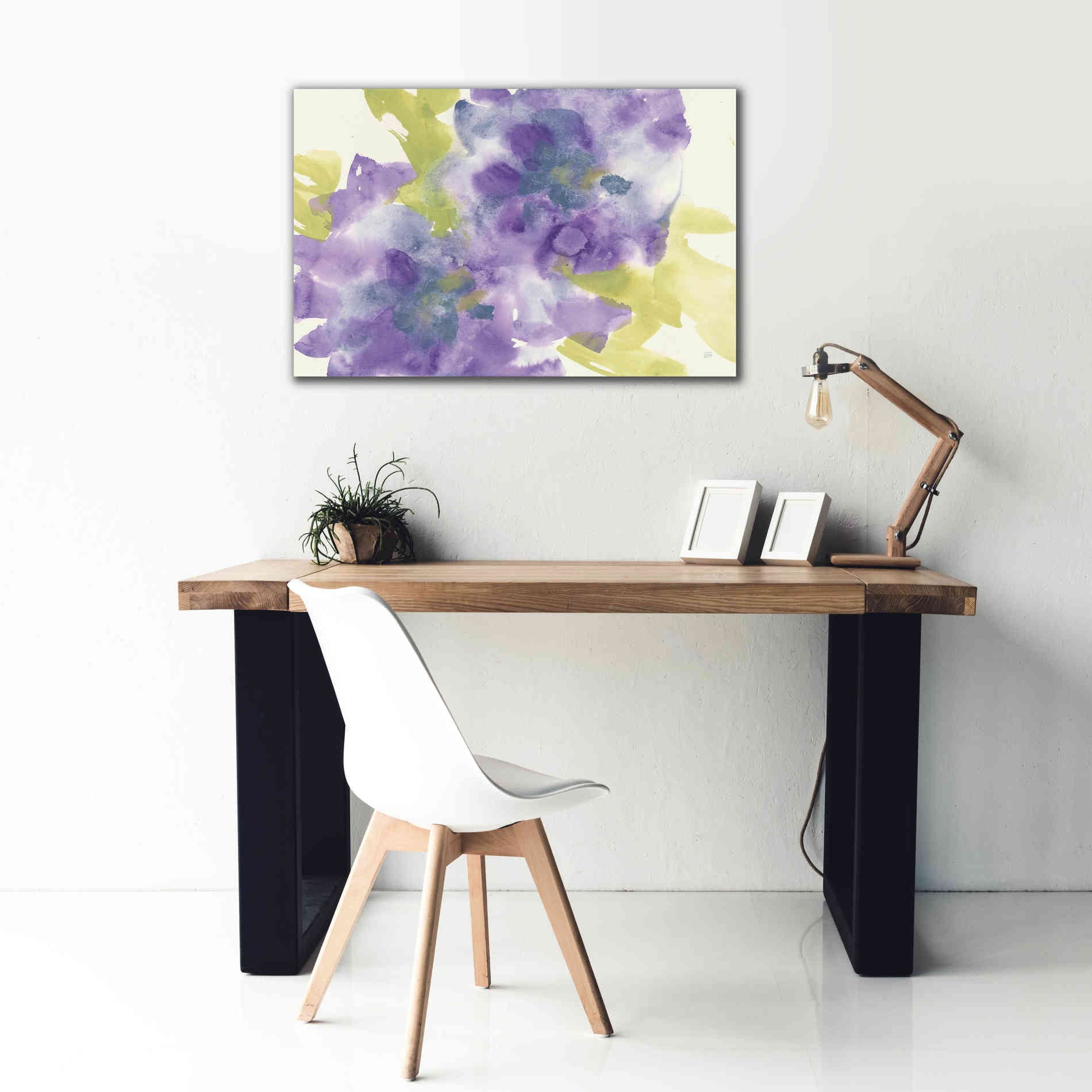 'VIolet And Gray I' by Chris Paschke, Giclee Canvas Wall Art,40 x 26