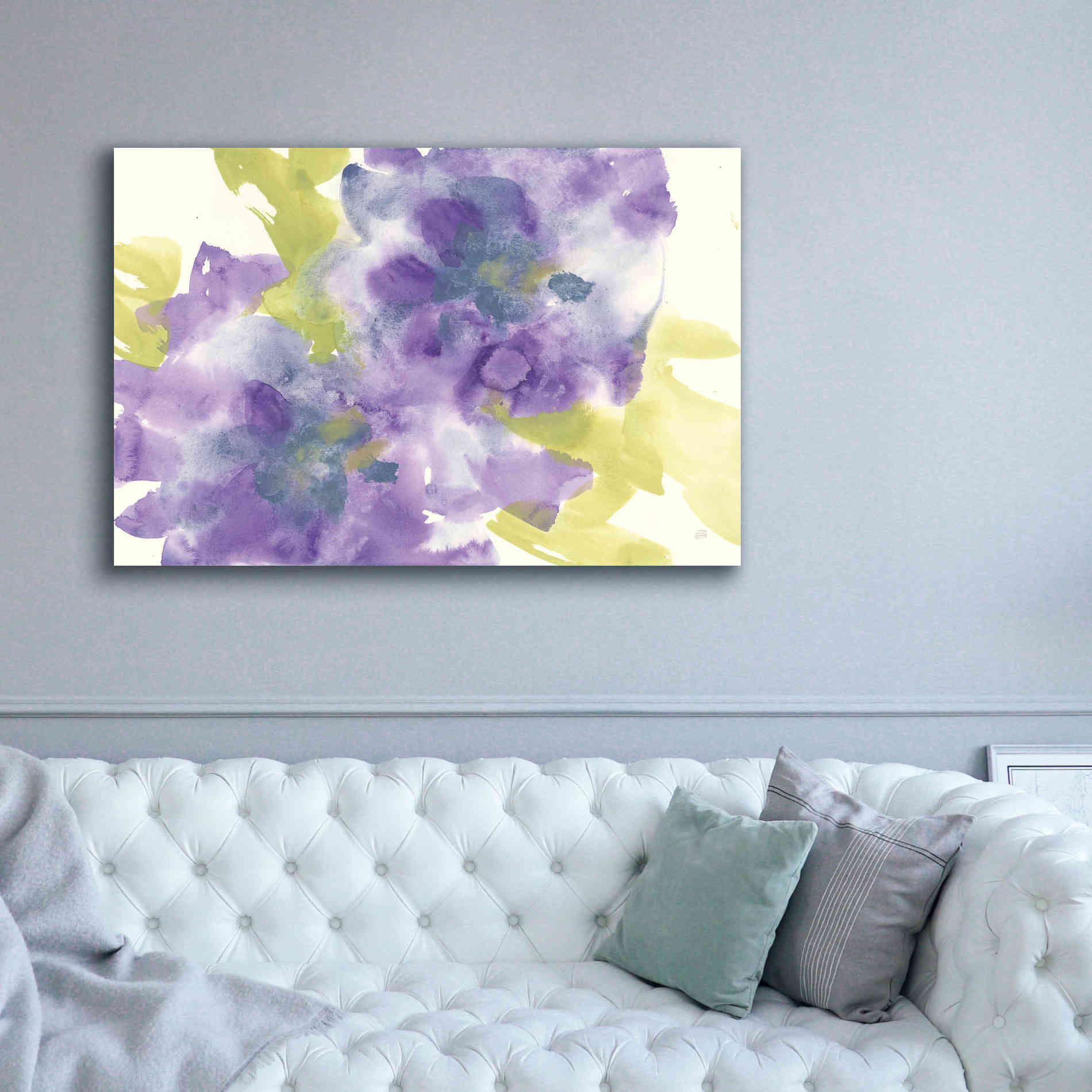 'VIolet And Gray I' by Chris Paschke, Giclee Canvas Wall Art,60 x 40