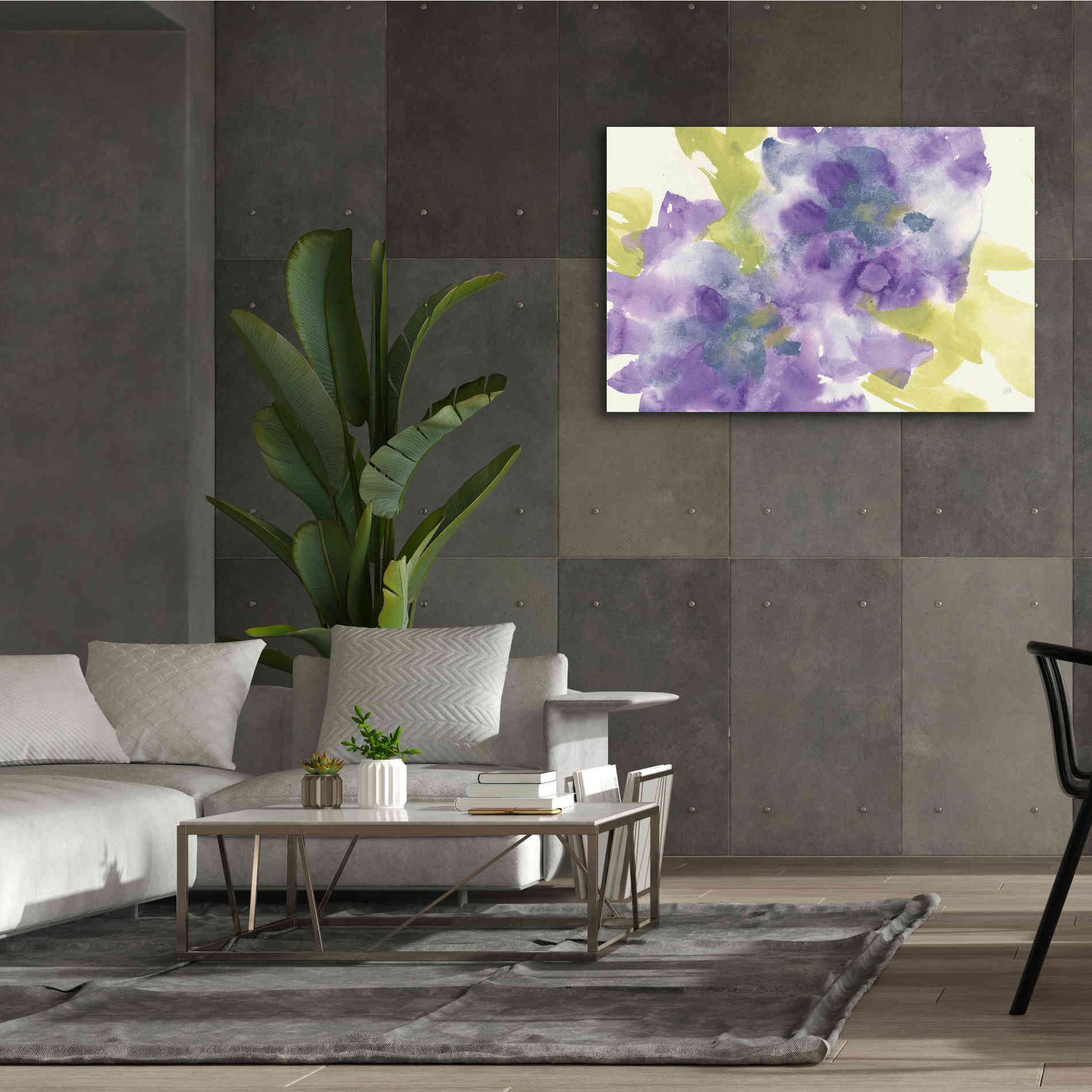 'VIolet And Gray I' by Chris Paschke, Giclee Canvas Wall Art,60 x 40