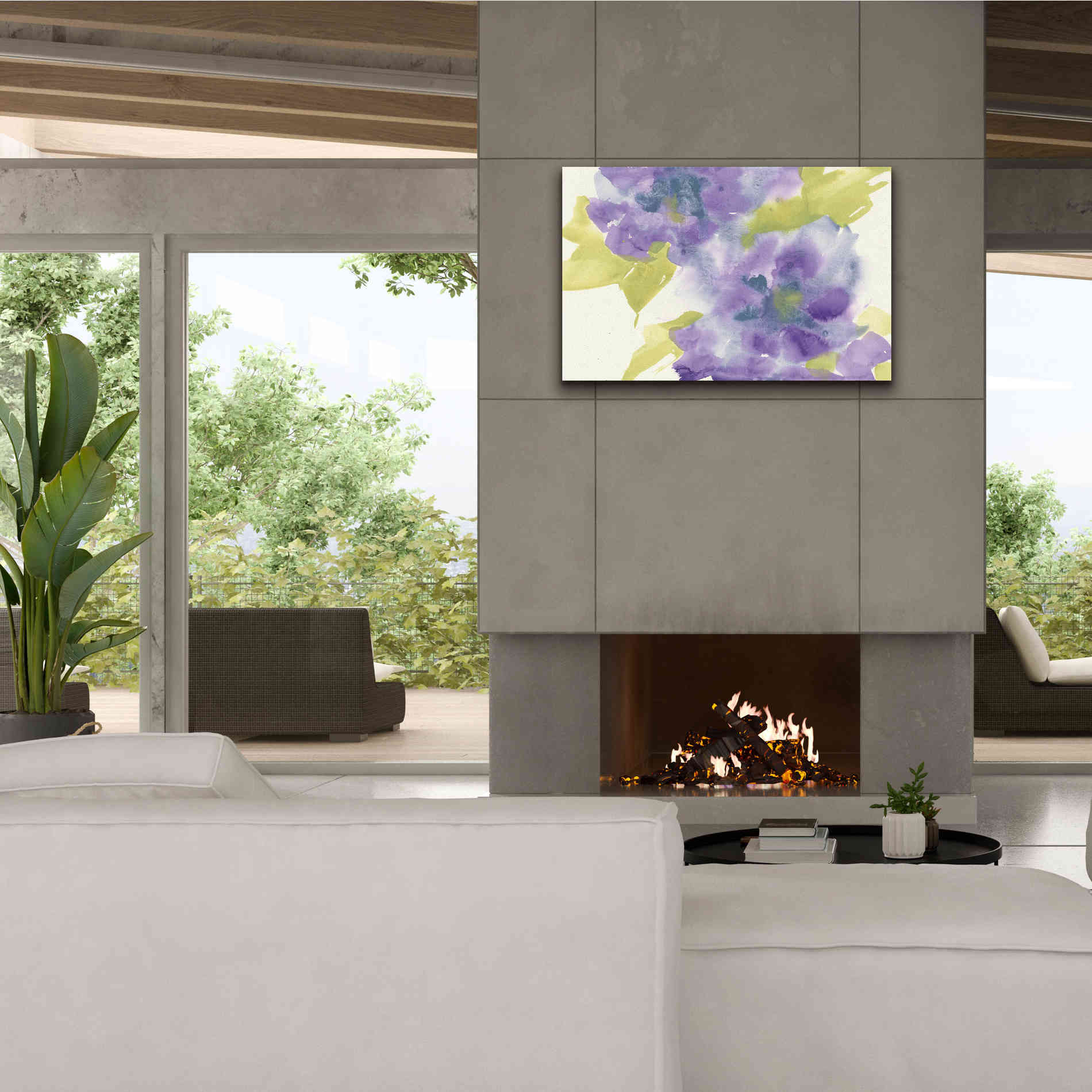'VIolet And Gray II' by Chris Paschke, Giclee Canvas Wall Art,40 x 26