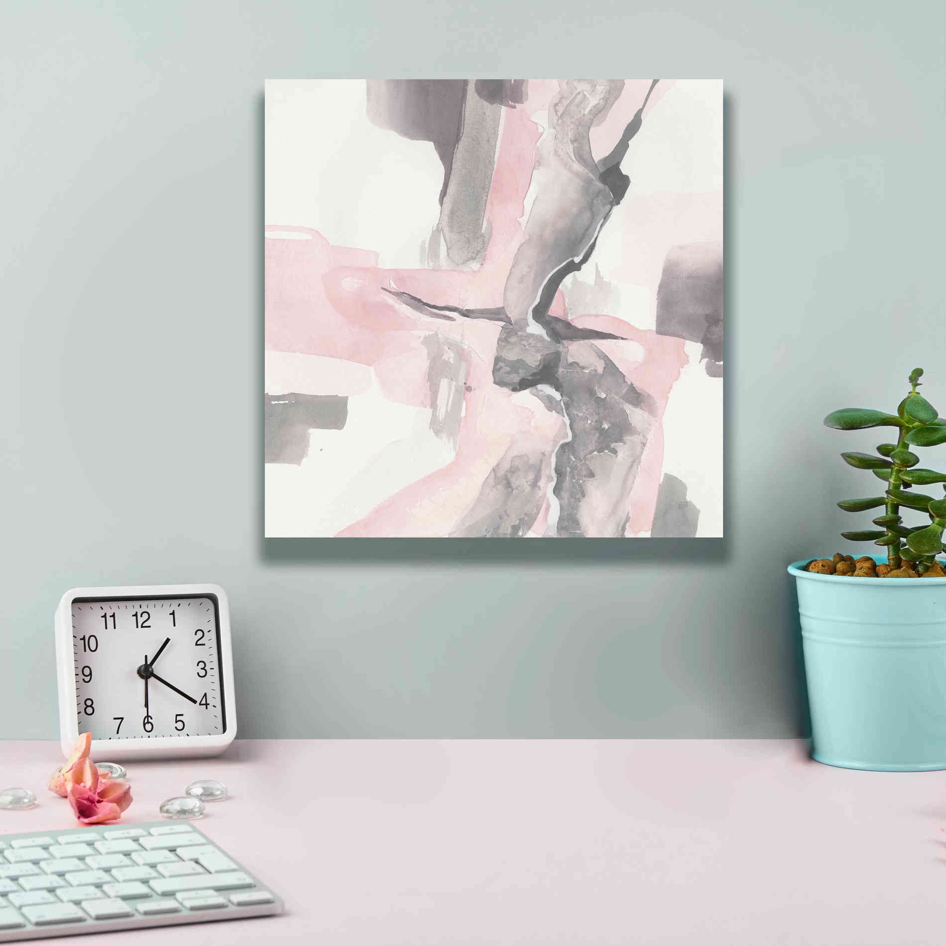 'Blushing Grey I' by Chris Paschke, Giclee Canvas Wall Art,12 x 12