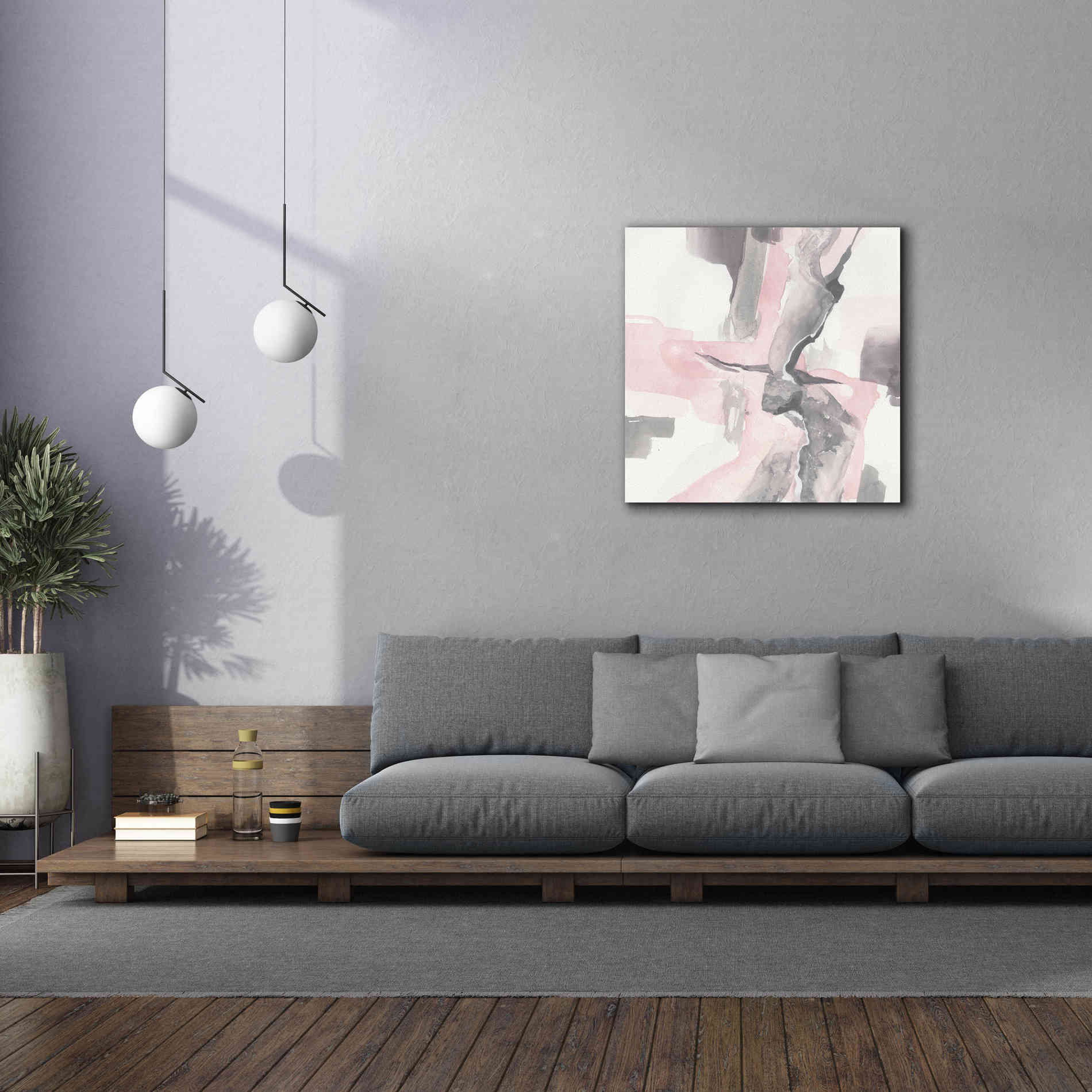 'Blushing Grey I' by Chris Paschke, Giclee Canvas Wall Art,37 x 37