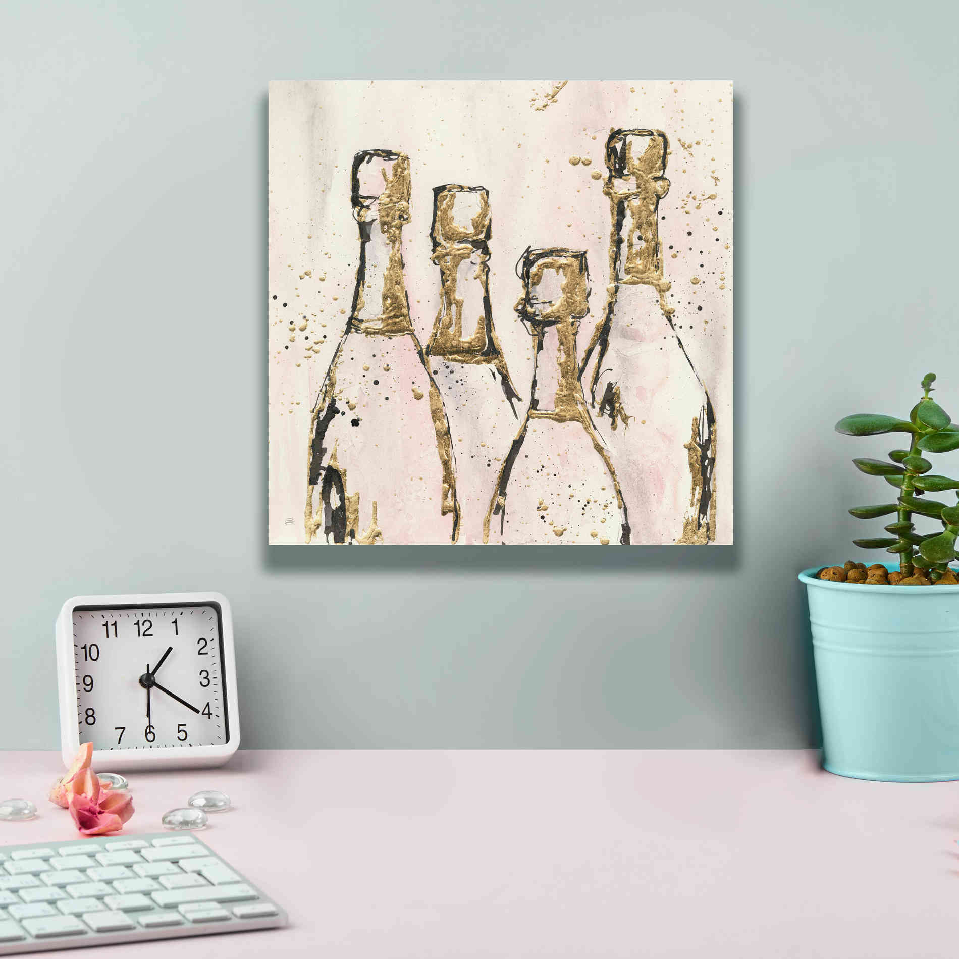 'Champagne Is Grand I' by Chris Paschke, Giclee Canvas Wall Art,12 x 12
