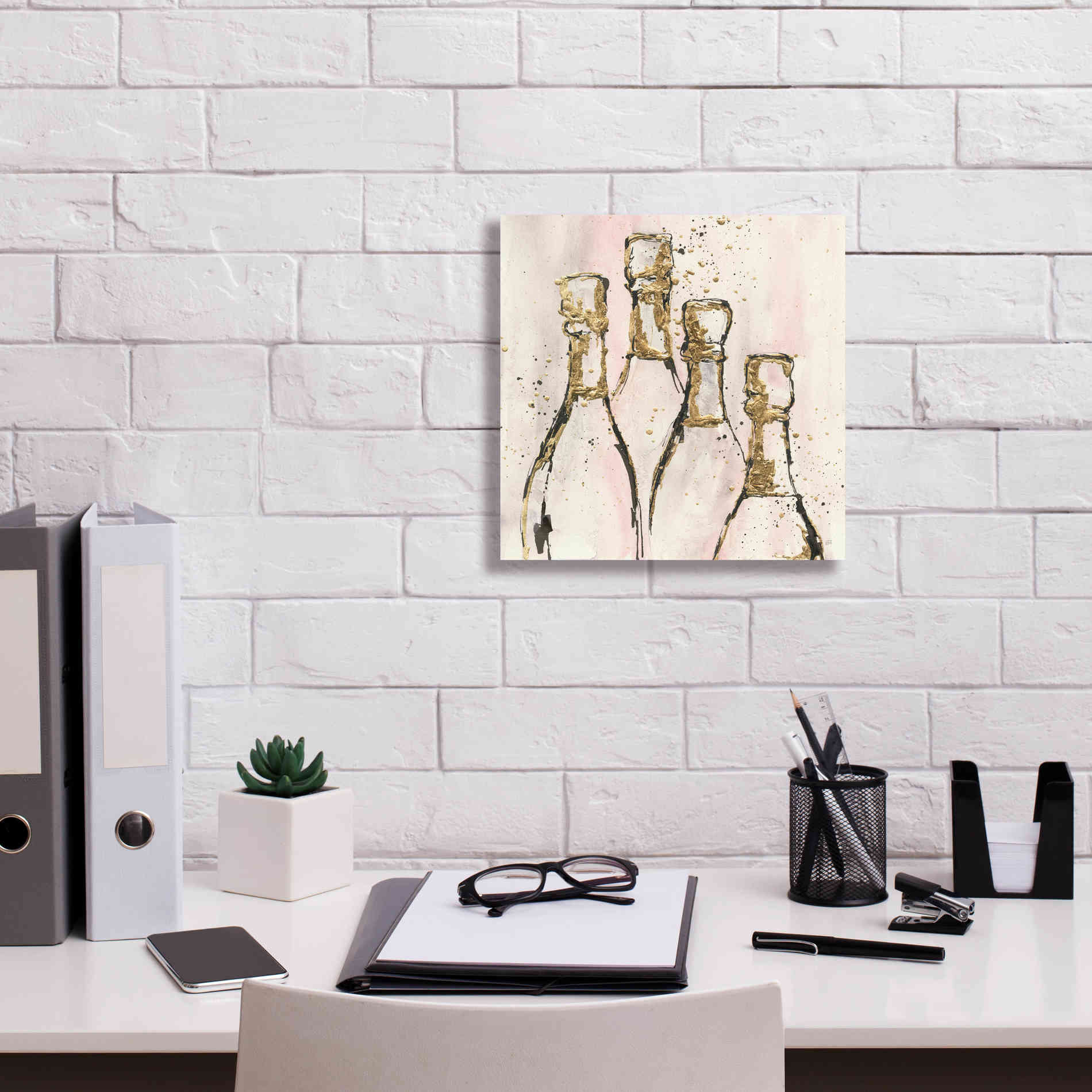 'Champagne Is Grand II' by Chris Paschke, Giclee Canvas Wall Art,12 x 12
