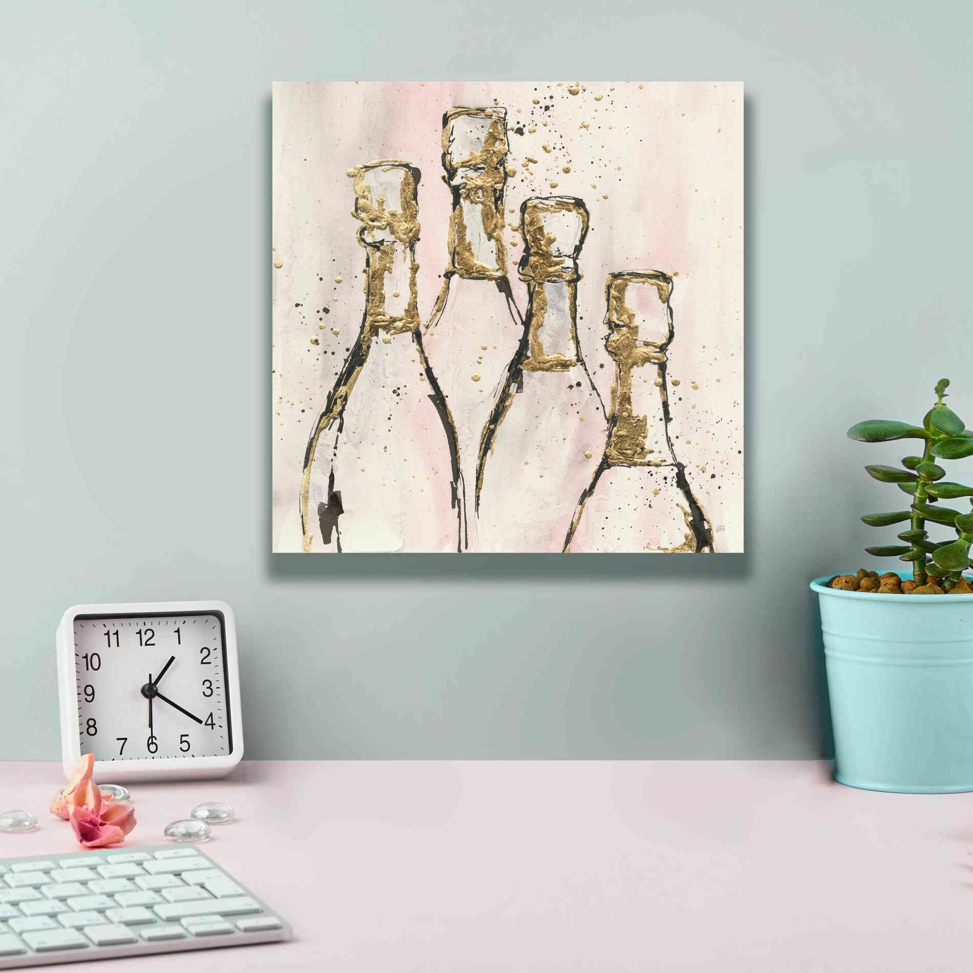 'Champagne Is Grand II' by Chris Paschke, Giclee Canvas Wall Art,12 x 12