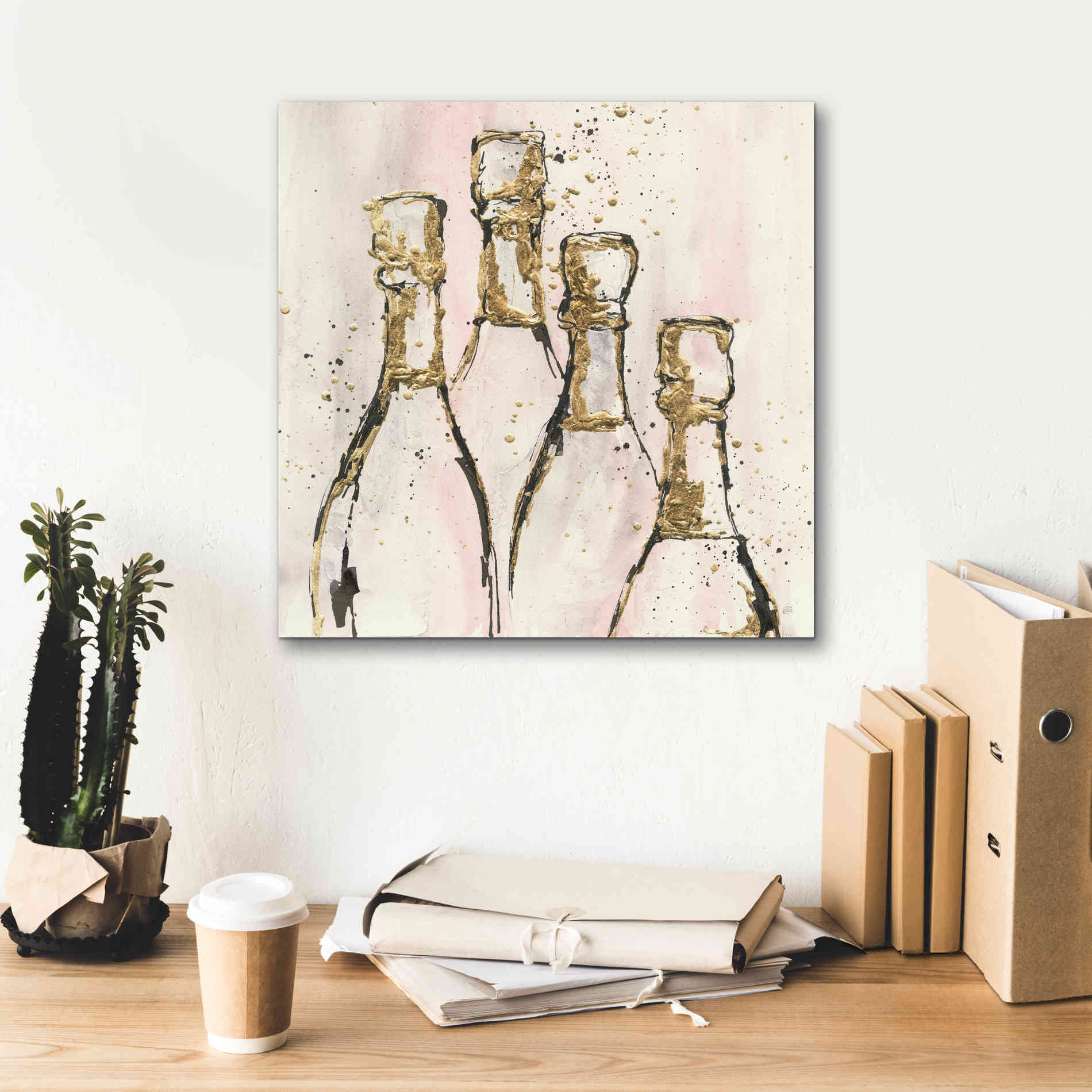 'Champagne Is Grand II' by Chris Paschke, Giclee Canvas Wall Art,18 x 18