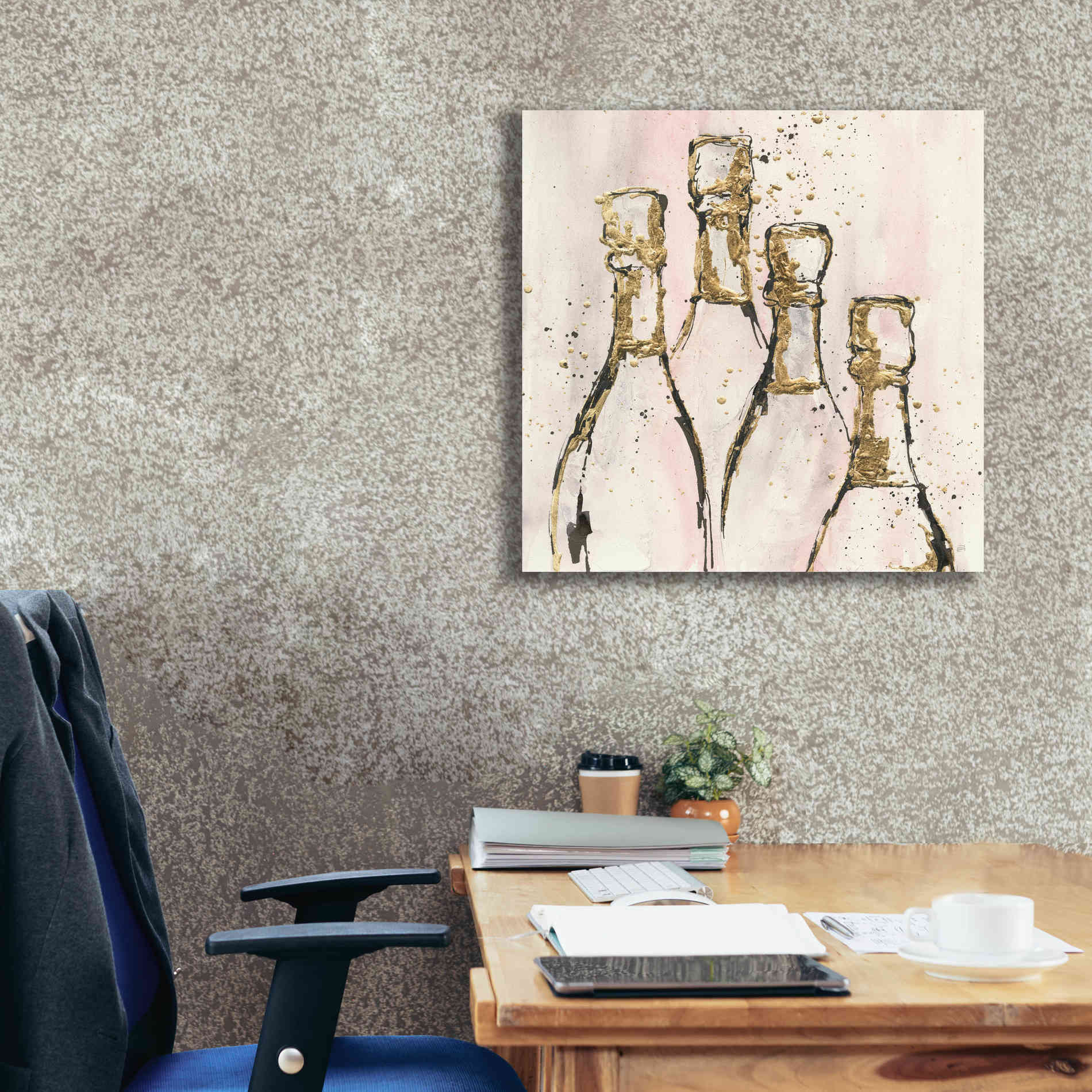 'Champagne Is Grand II' by Chris Paschke, Giclee Canvas Wall Art,26 x 26