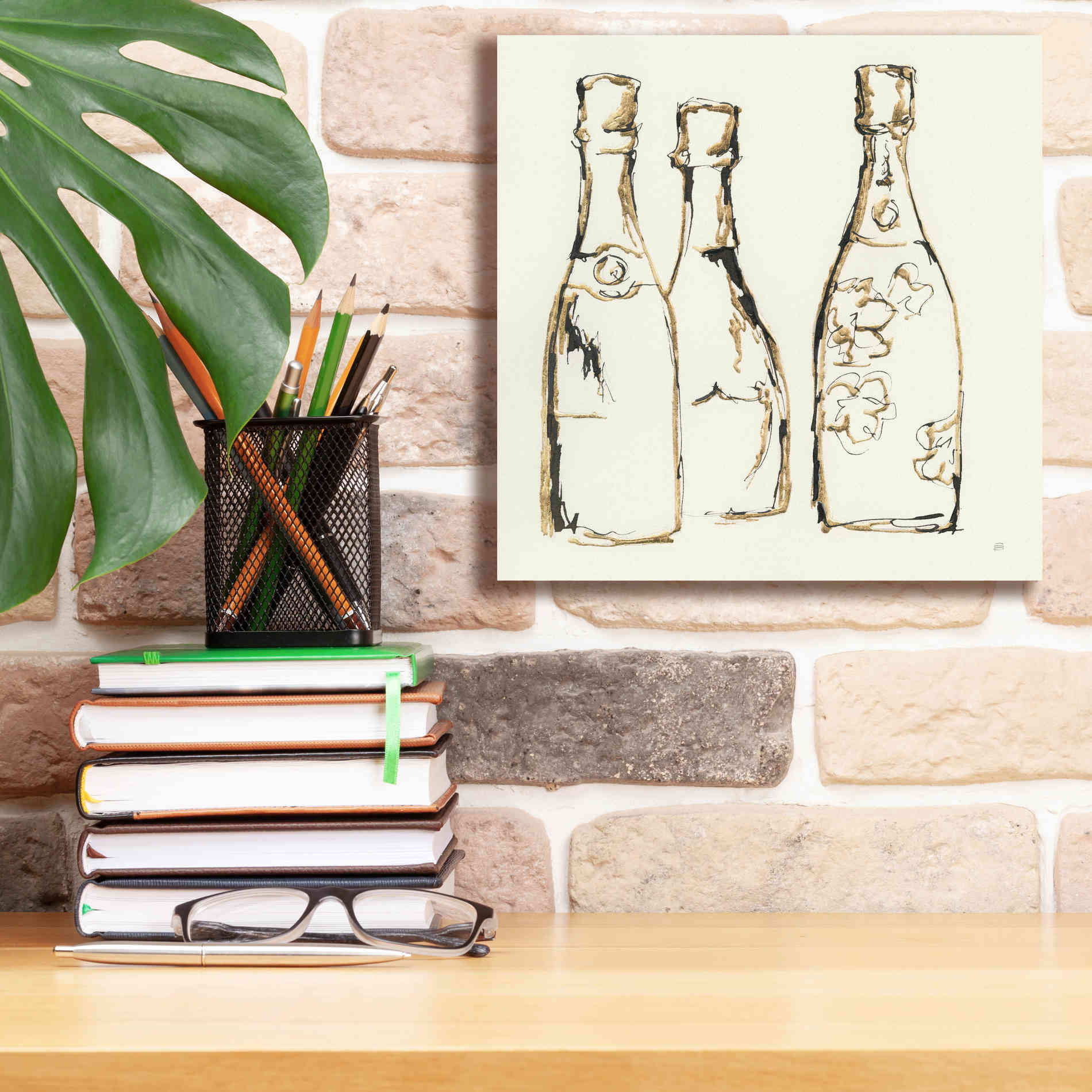 'Champagne Is Grand IV' by Chris Paschke, Giclee Canvas Wall Art,12 x 12