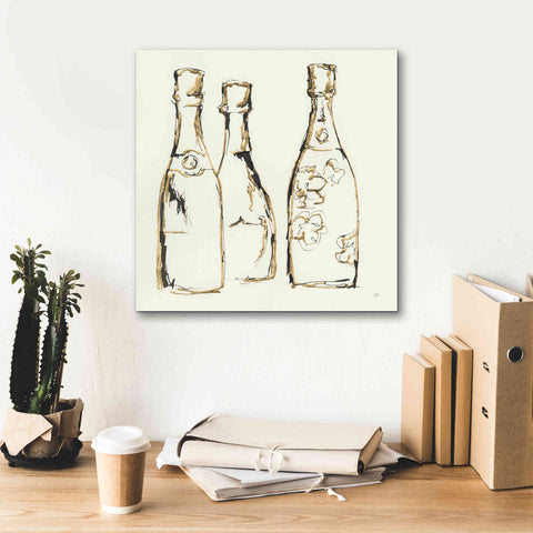 Image of 'Champagne Is Grand IV' by Chris Paschke, Giclee Canvas Wall Art,18 x 18