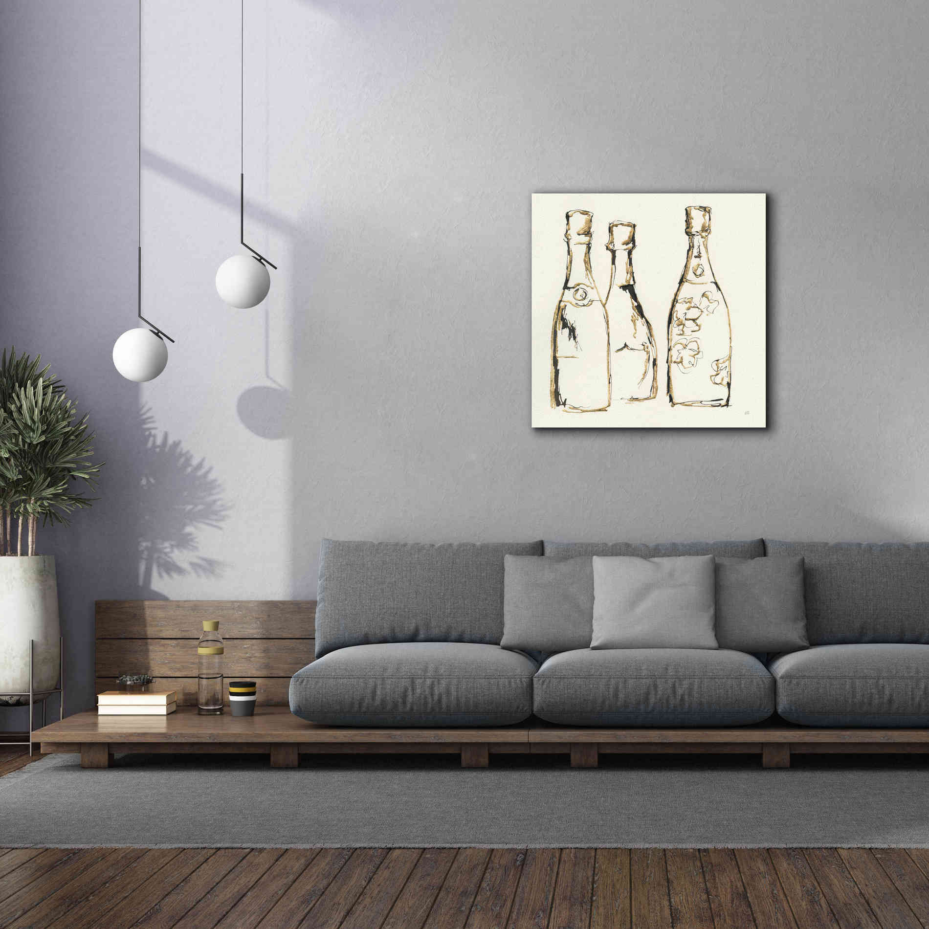'Champagne Is Grand IV' by Chris Paschke, Giclee Canvas Wall Art,37 x 37