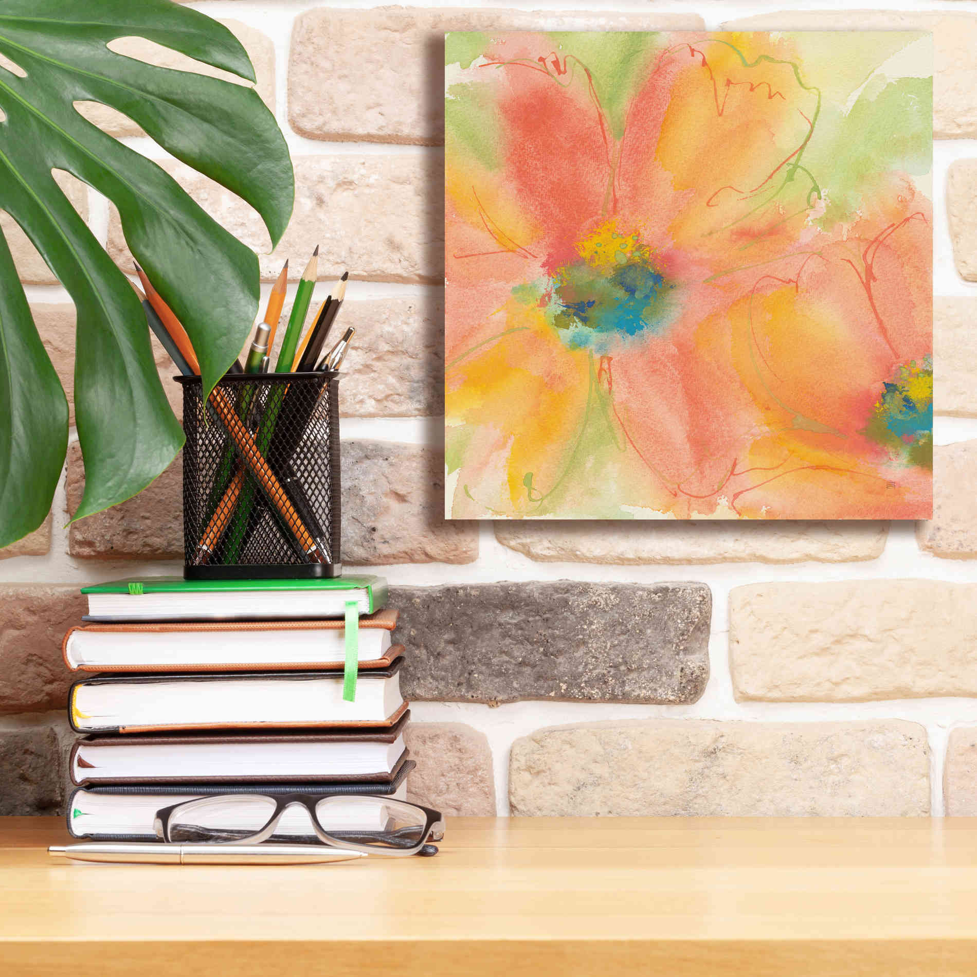 'Tinted Cosmos I' by Chris Paschke, Giclee Canvas Wall Art,12 x 12