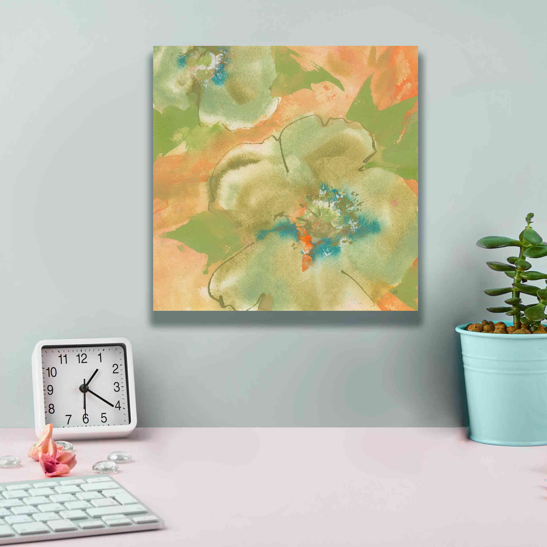 'Olive Poppy II' by Chris Paschke, Giclee Canvas Wall Art,12 x 12