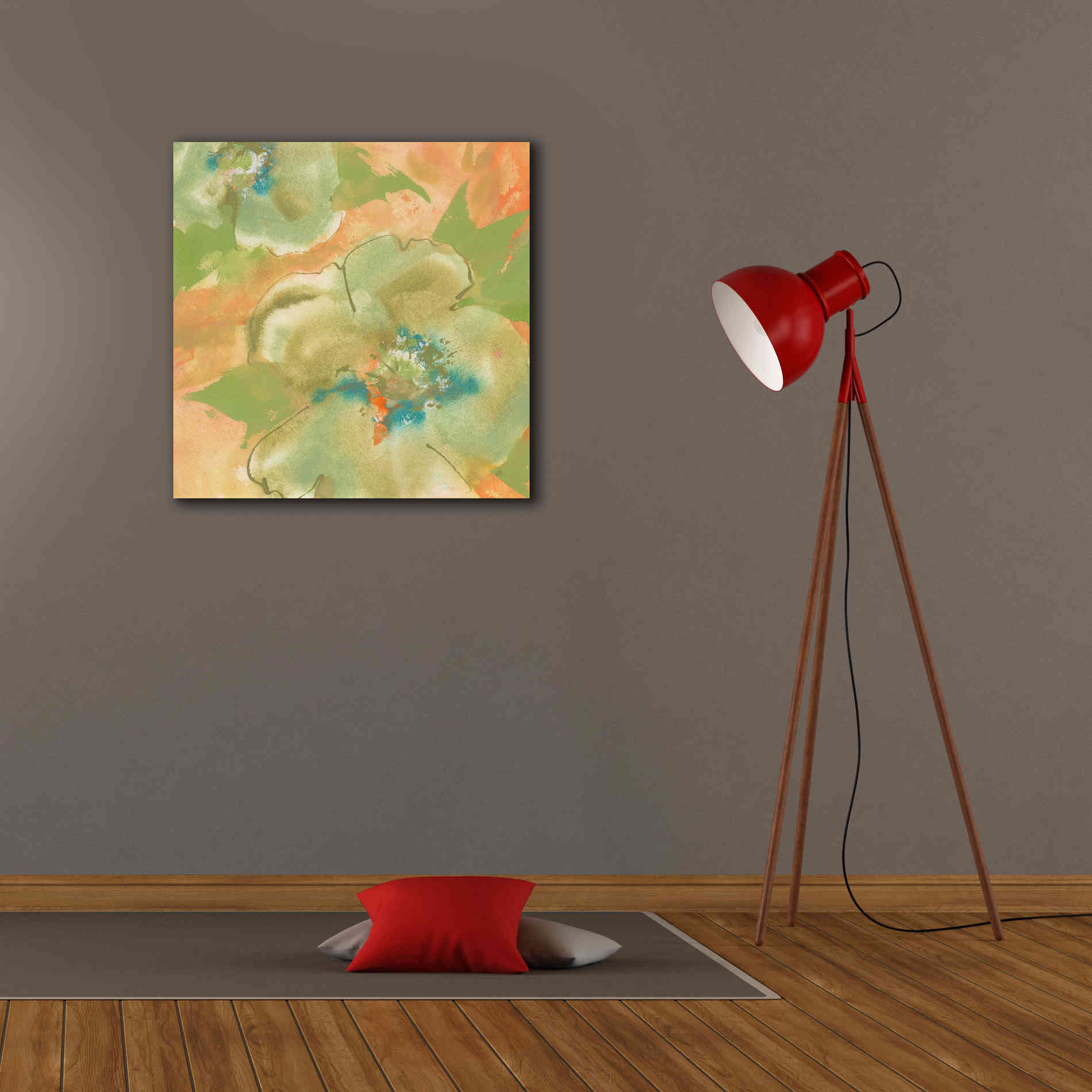 'Olive Poppy II' by Chris Paschke, Giclee Canvas Wall Art,26 x 26