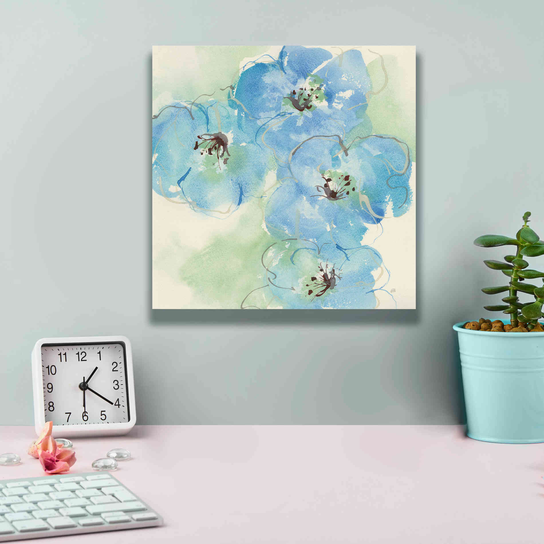 'Japanese Quince I' by Chris Paschke, Giclee Canvas Wall Art,12 x 12