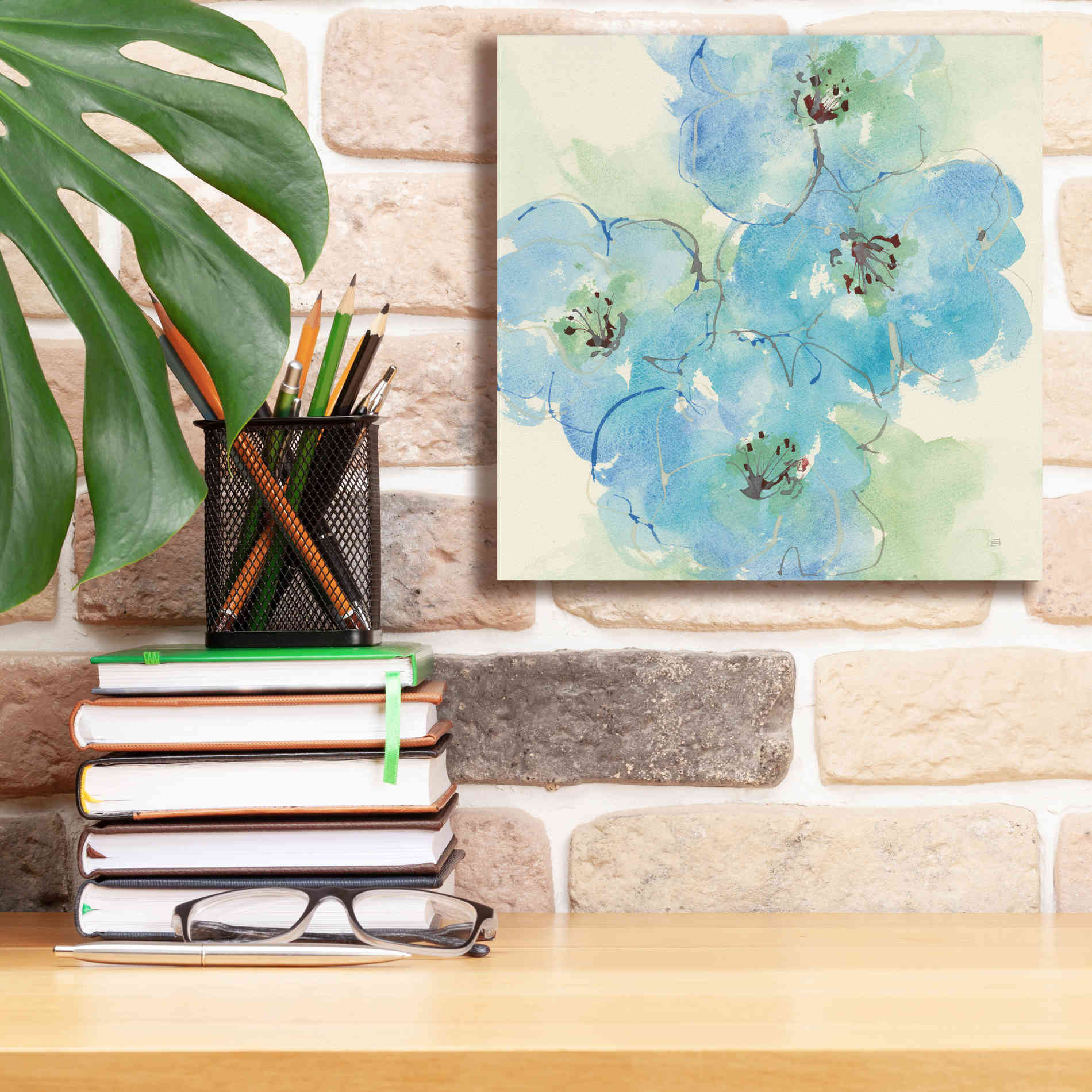 'Japanese Quince II' by Chris Paschke, Giclee Canvas Wall Art,12 x 12