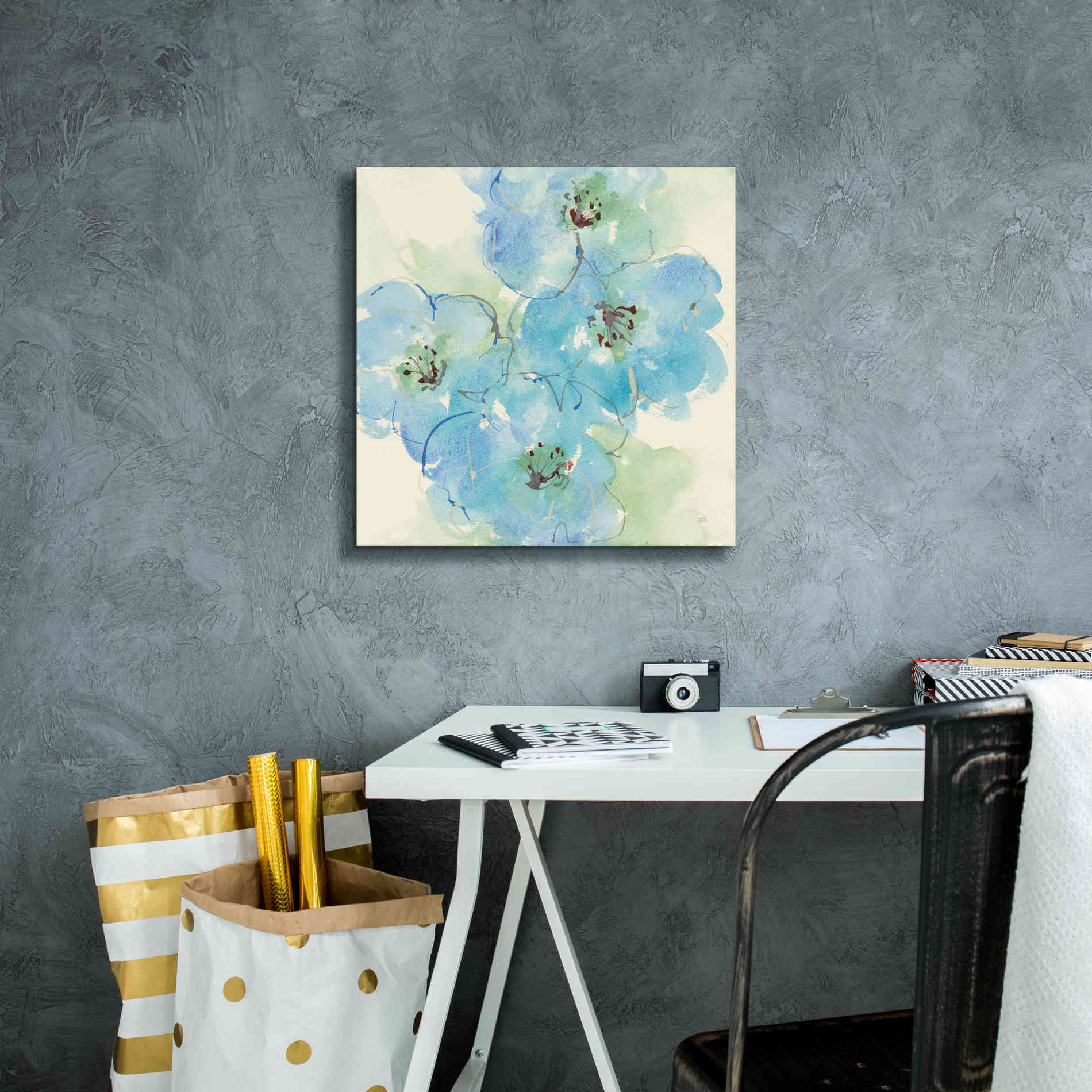 'Japanese Quince II' by Chris Paschke, Giclee Canvas Wall Art,18 x 18