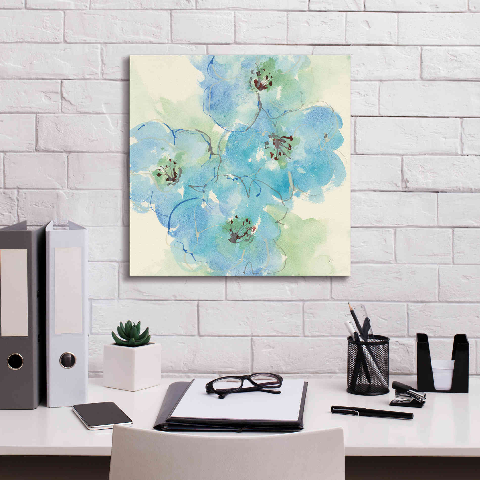 'Japanese Quince II' by Chris Paschke, Giclee Canvas Wall Art,18 x 18
