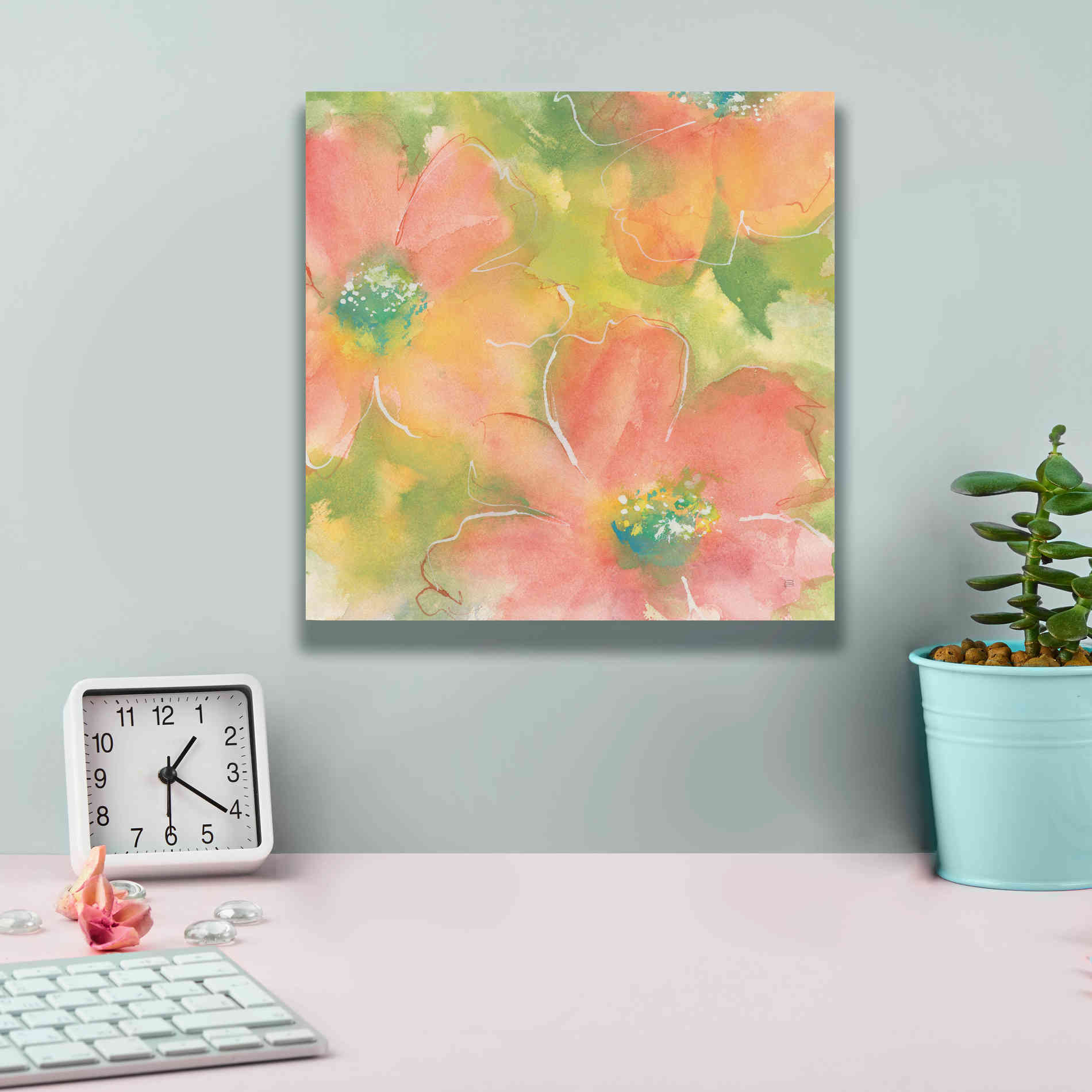 'Summer Cosmos I' by Chris Paschke, Giclee Canvas Wall Art,12 x 12