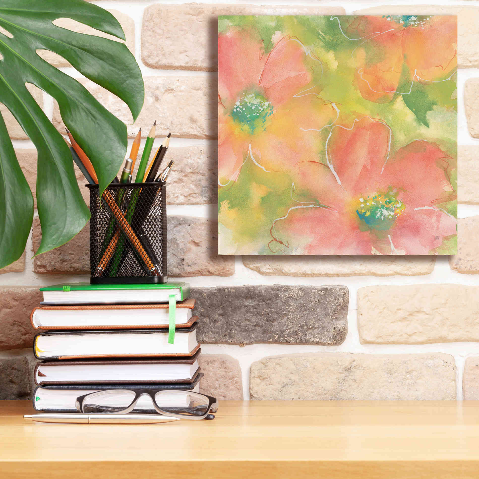 'Summer Cosmos I' by Chris Paschke, Giclee Canvas Wall Art,12 x 12