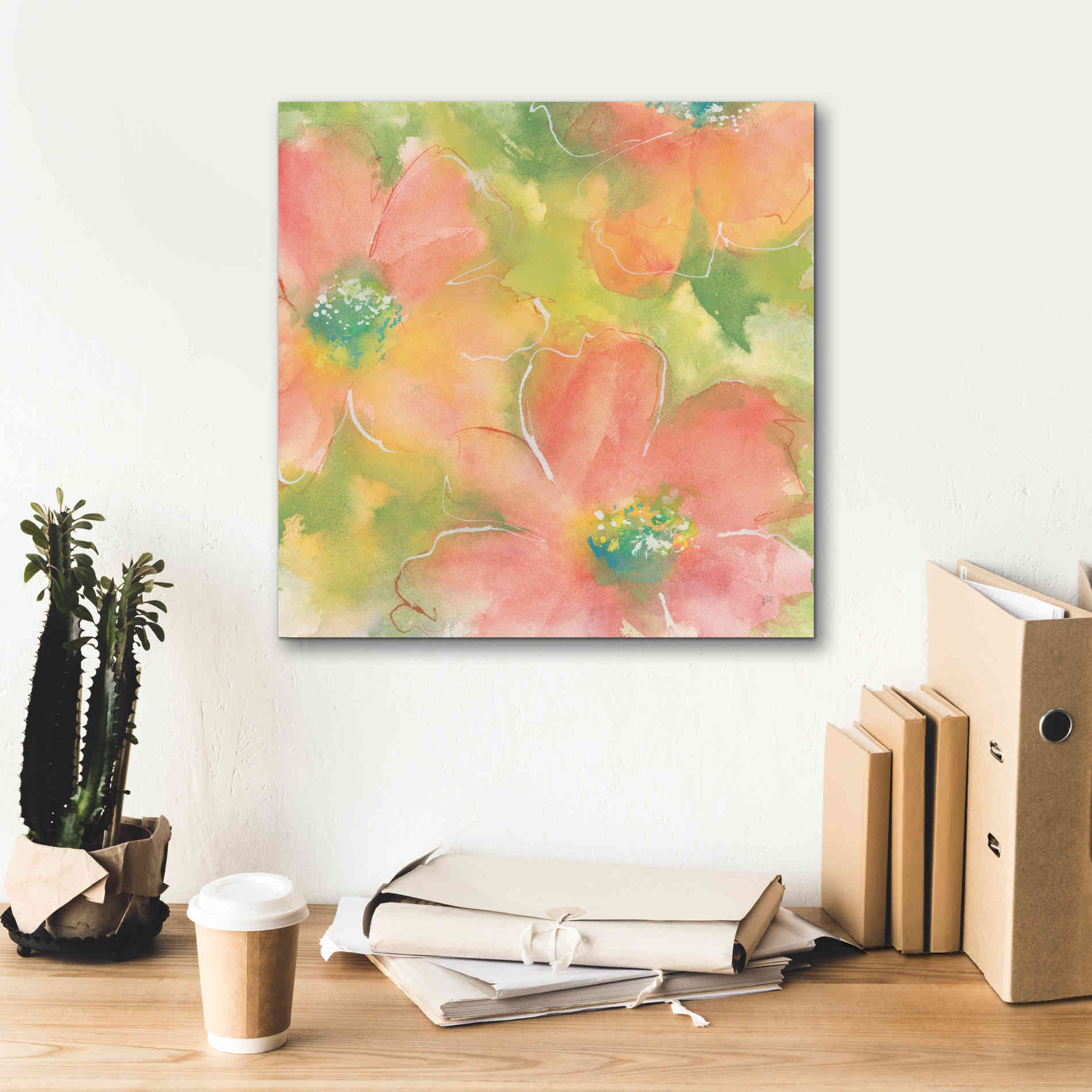 'Summer Cosmos I' by Chris Paschke, Giclee Canvas Wall Art,18 x 18