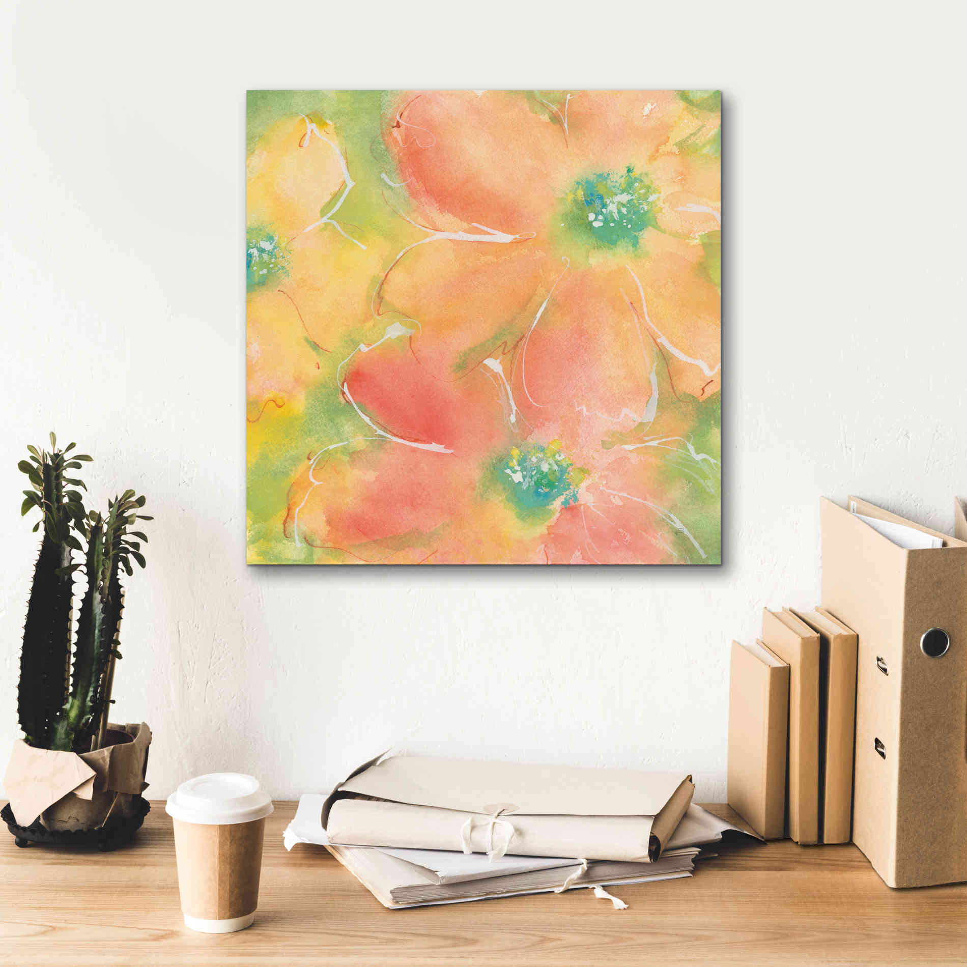 'Summer Cosmos II' by Chris Paschke, Giclee Canvas Wall Art,18 x 18