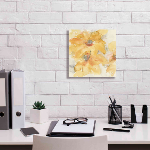 Image of 'Golden Clematis I' by Chris Paschke, Giclee Canvas Wall Art,12 x 12