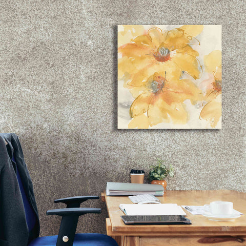 Image of 'Golden Clematis I' by Chris Paschke, Giclee Canvas Wall Art,26 x 26