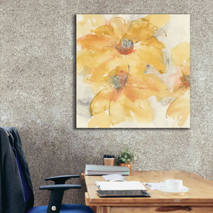 'Golden Clematis I' by Chris Paschke, Giclee Canvas Wall Art,37 x 37