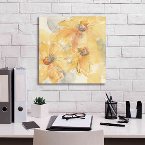 'Golden Clematis II' by Chris Paschke, Giclee Canvas Wall Art,18 x 18