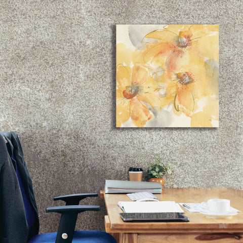 Image of 'Golden Clematis II' by Chris Paschke, Giclee Canvas Wall Art,26 x 26