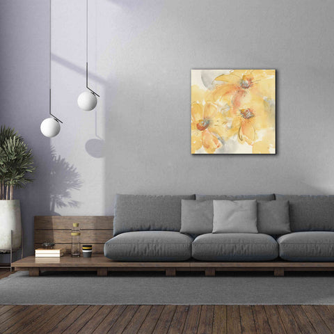 Image of 'Golden Clematis II' by Chris Paschke, Giclee Canvas Wall Art,37 x 37