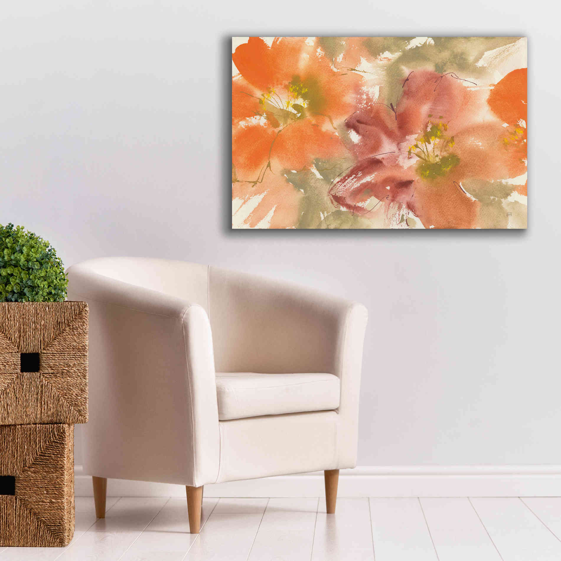 'Tribal Lilies II' by Chris Paschke, Giclee Canvas Wall Art,40 x 26