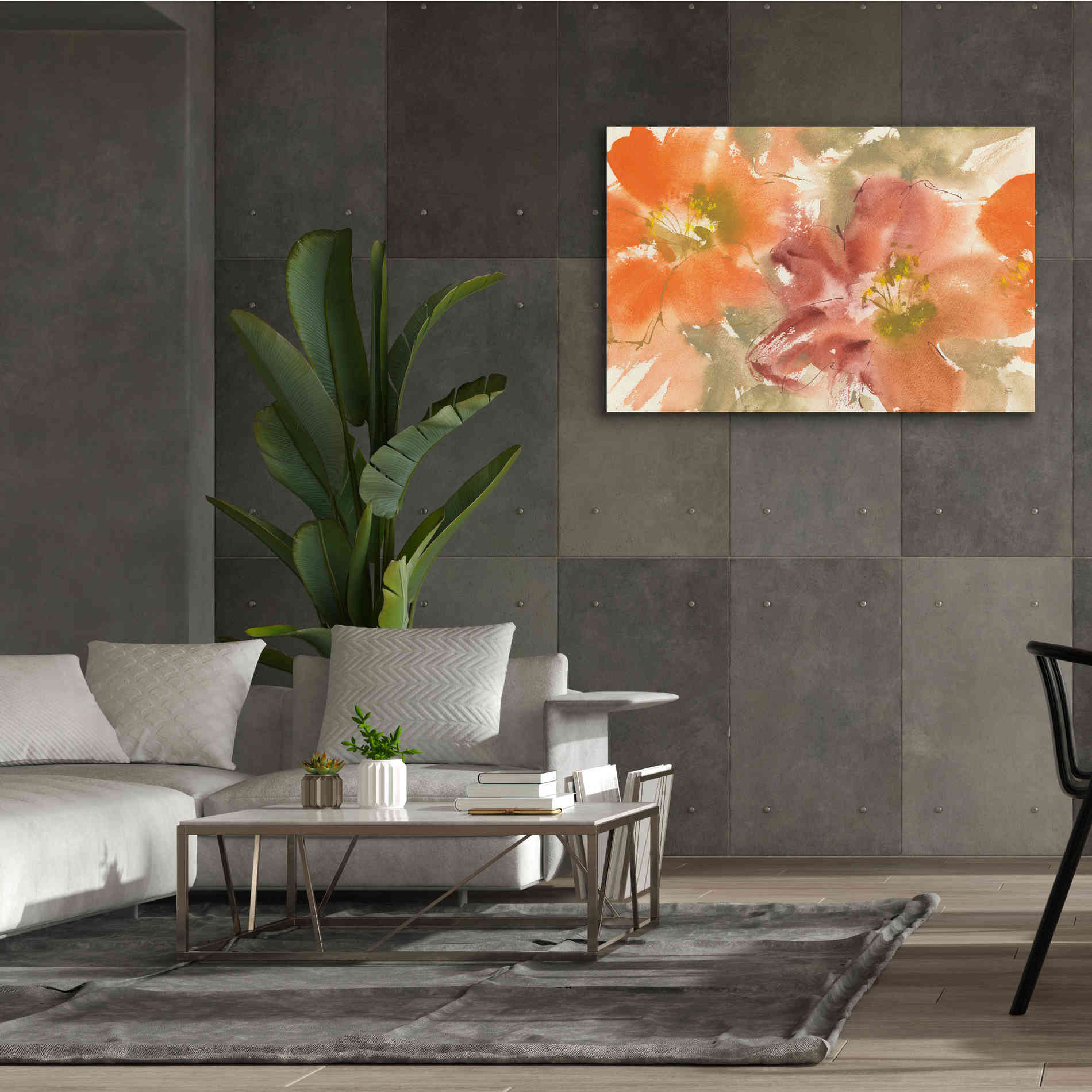 'Tribal Lilies II' by Chris Paschke, Giclee Canvas Wall Art,60 x 40