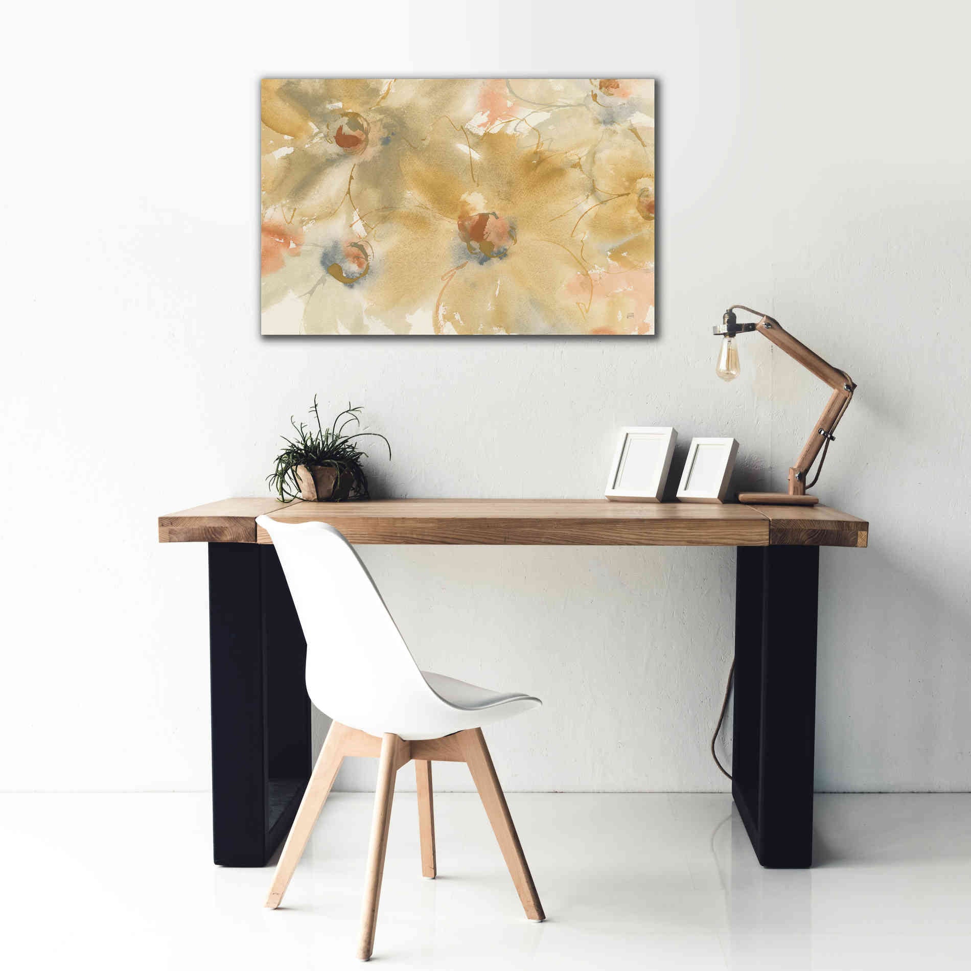 'Neutral Blooms' by Chris Paschke, Giclee Canvas Wall Art,40 x 26