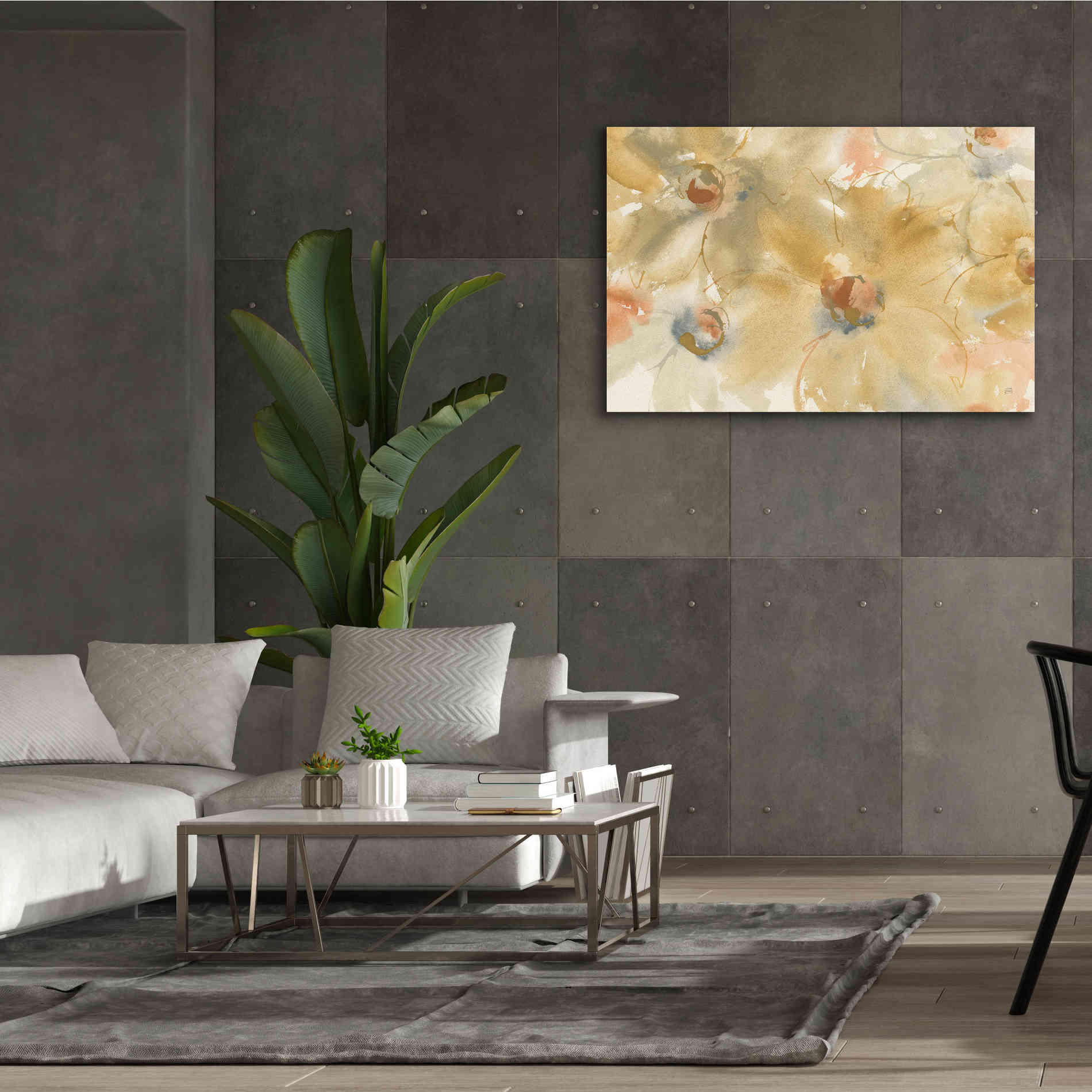 'Neutral Blooms' by Chris Paschke, Giclee Canvas Wall Art,60 x 40