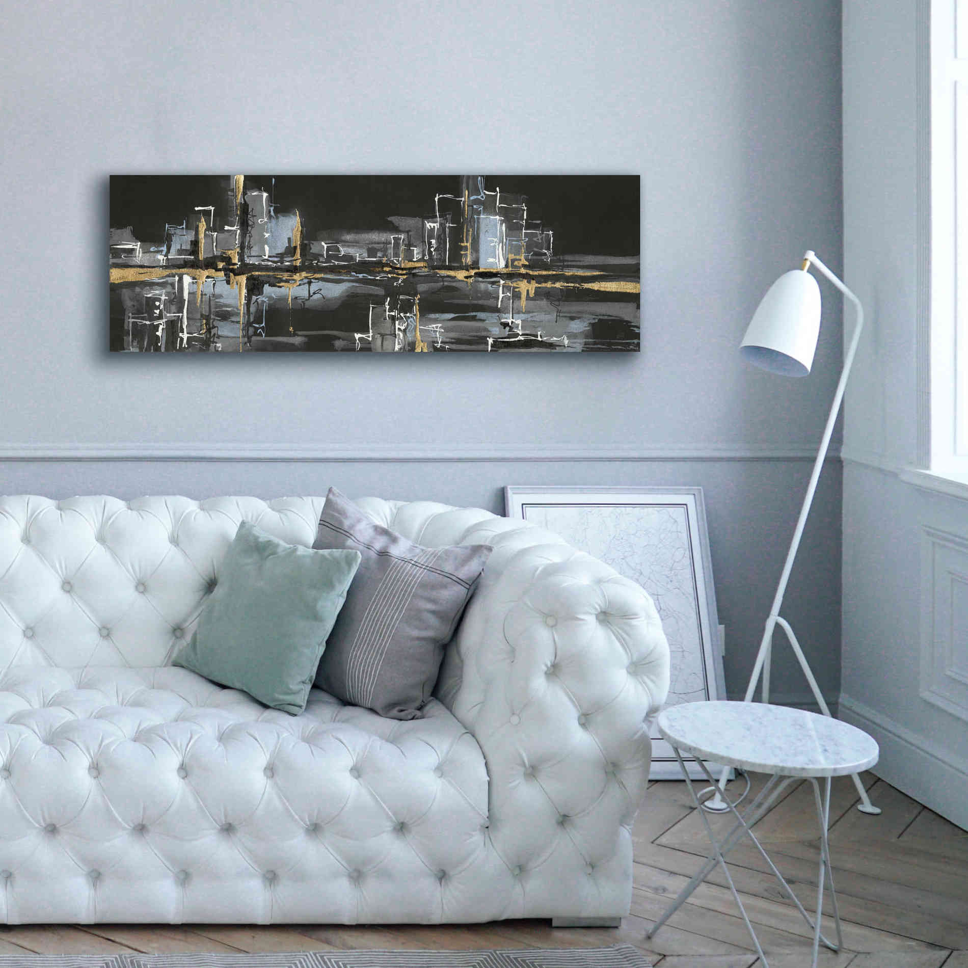 'Urban Gold II' by Chris Paschke, Giclee Canvas Wall Art,60 x 20