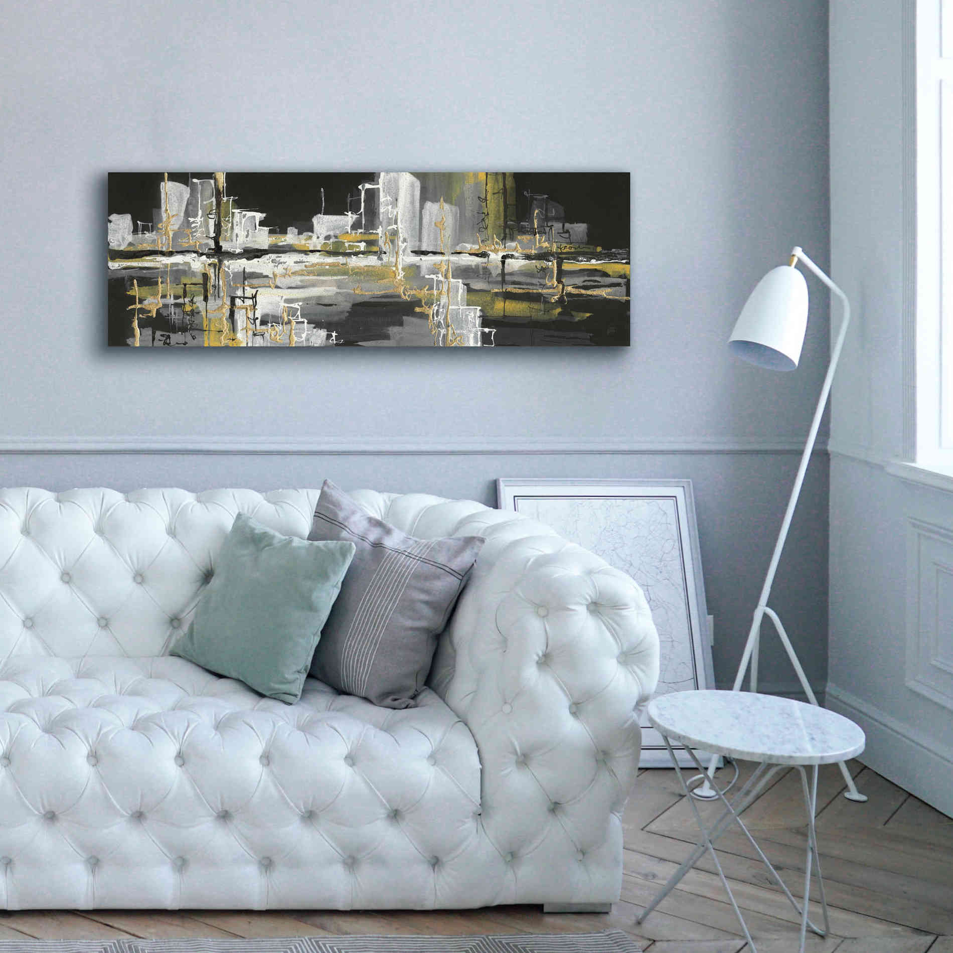 'Urban Gold III' by Chris Paschke, Giclee Canvas Wall Art,60 x 20