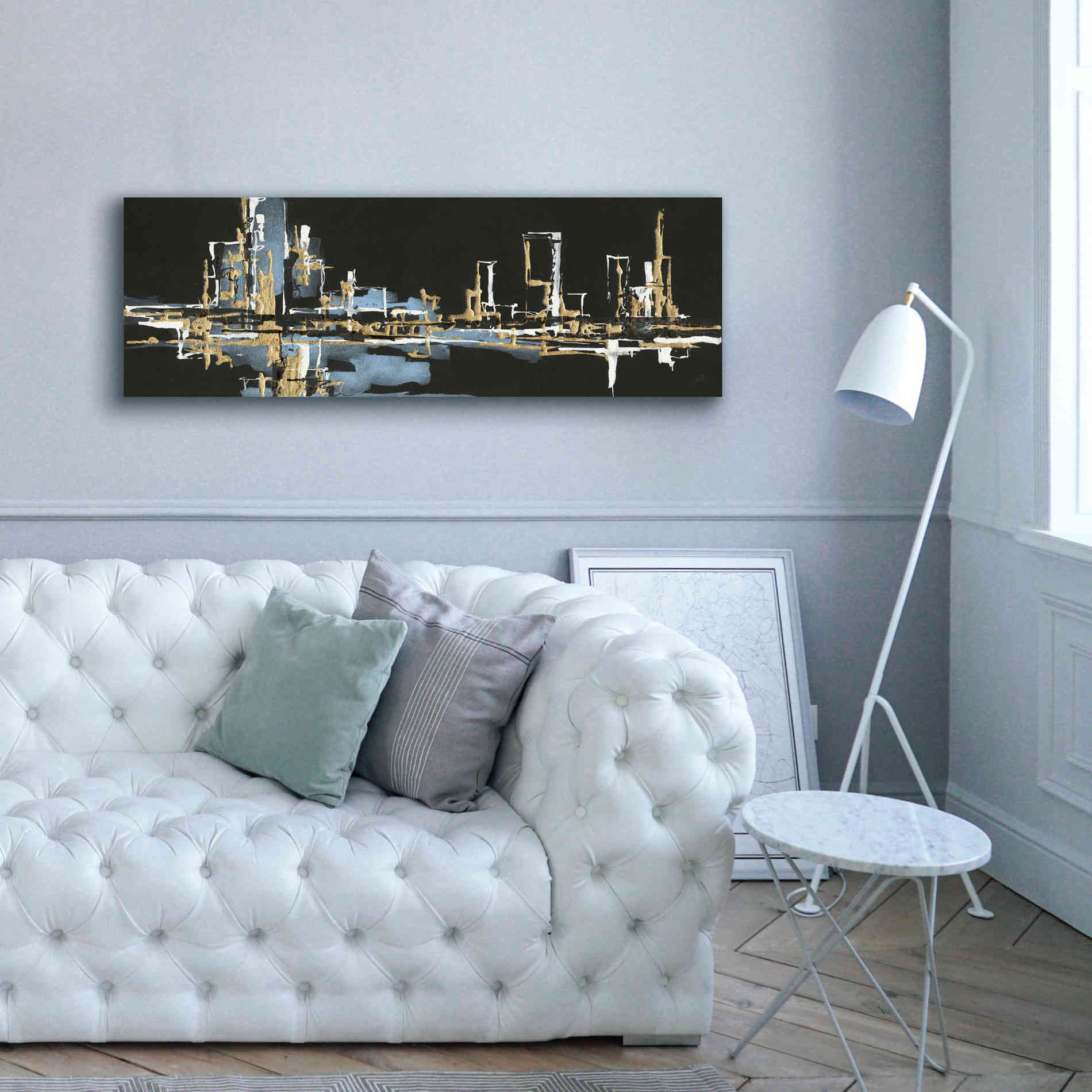 'Urban Gold VI' by Chris Paschke, Giclee Canvas Wall Art,60 x 20