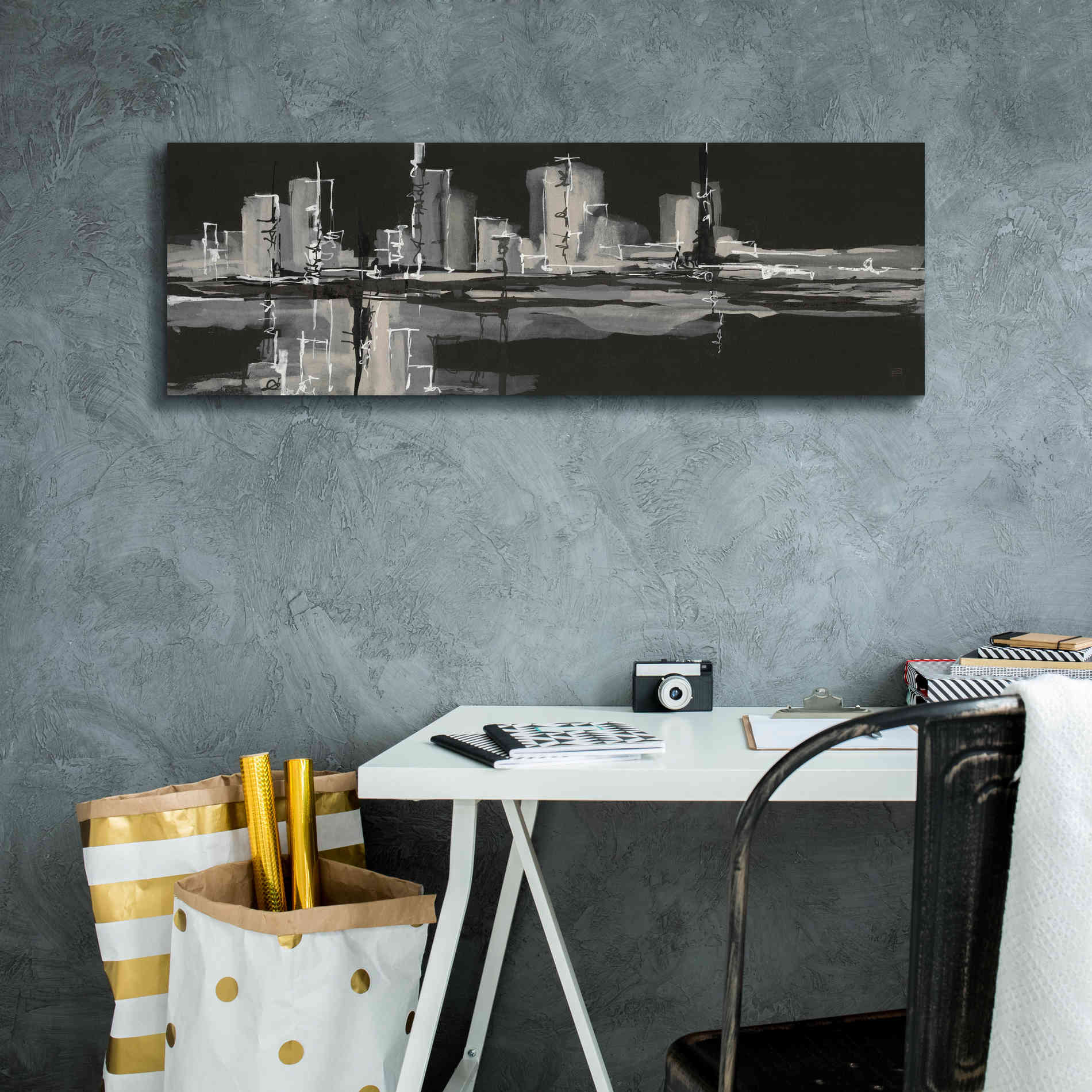 'Urban Gray' by Chris Paschke, Giclee Canvas Wall Art,36 x 12