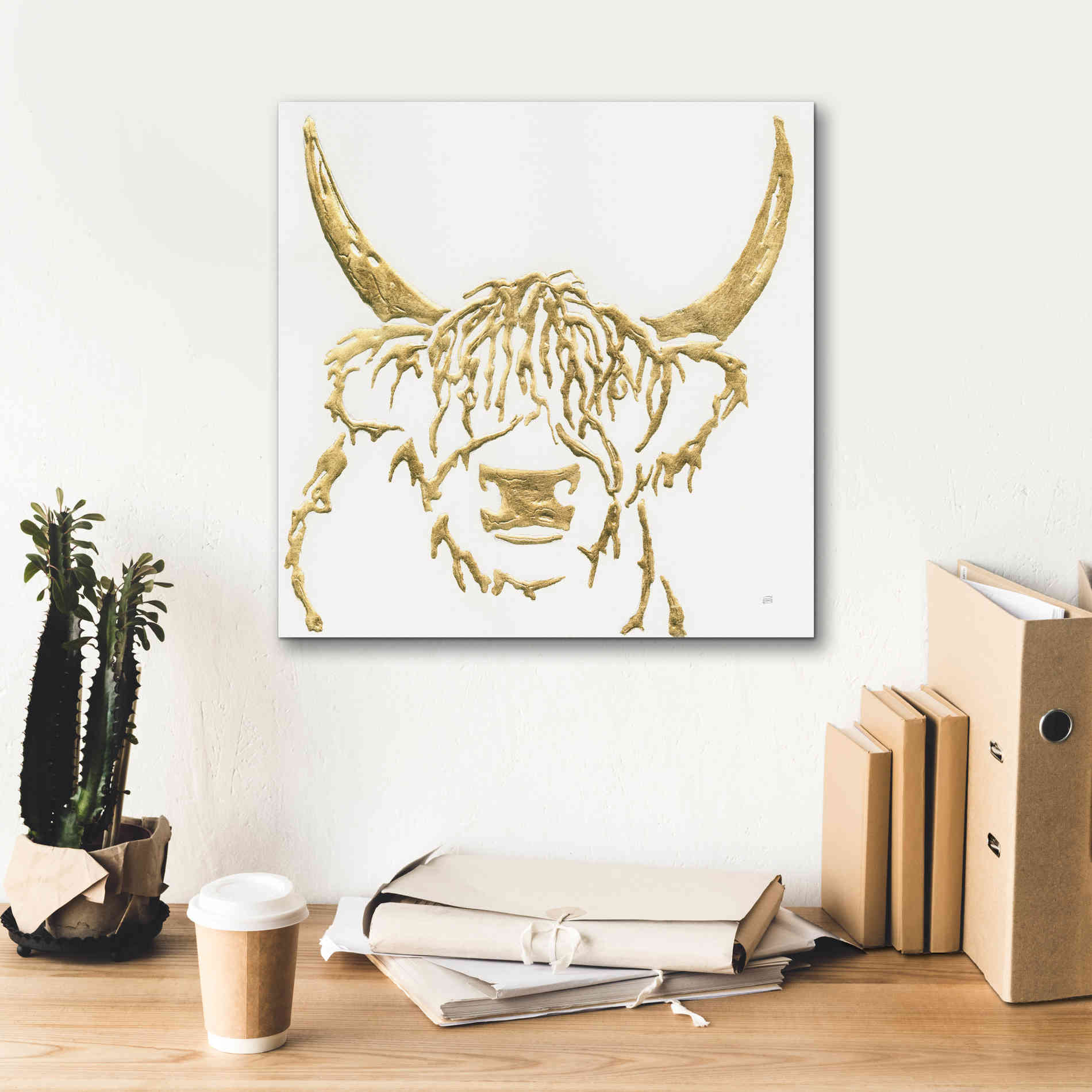 'Gilded Highlander I' by Chris Paschke, Giclee Canvas Wall Art,18 x 18
