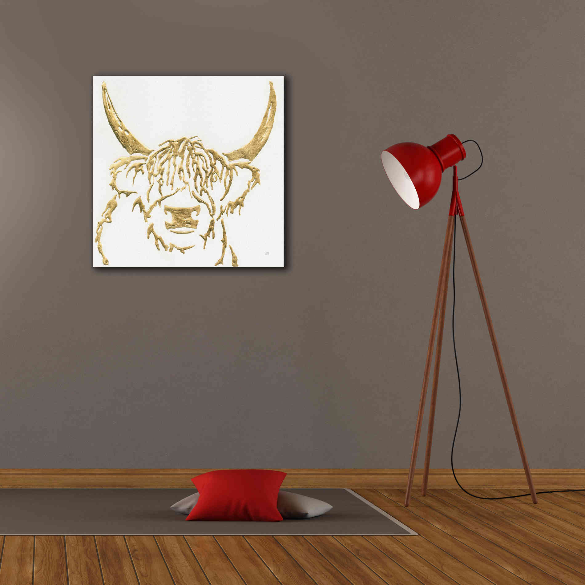 'Gilded Highlander I' by Chris Paschke, Giclee Canvas Wall Art,26 x 26