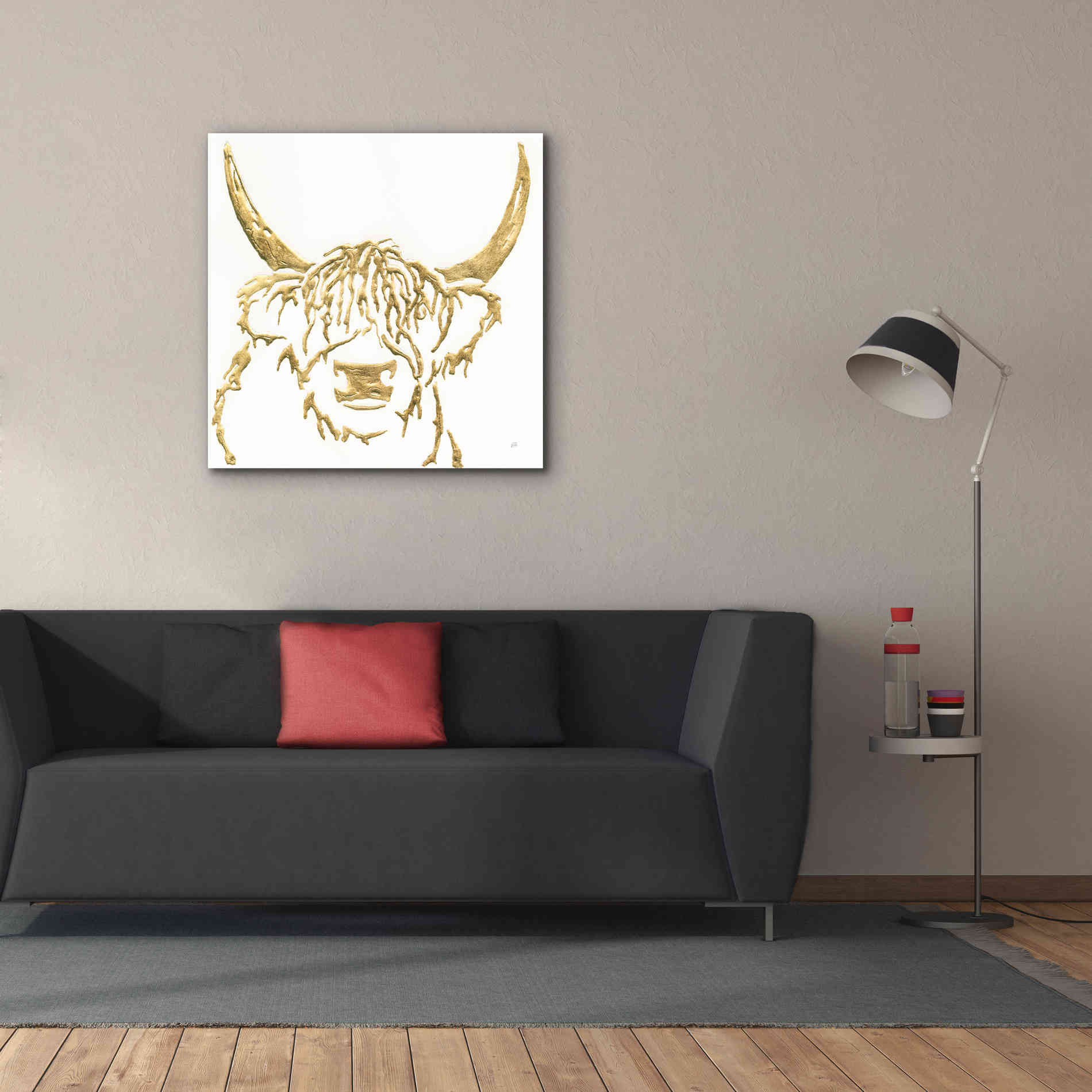 'Gilded Highlander I' by Chris Paschke, Giclee Canvas Wall Art,37 x 37