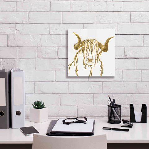 Image of 'Gilded Highlander II' by Chris Paschke, Giclee Canvas Wall Art,12 x 12